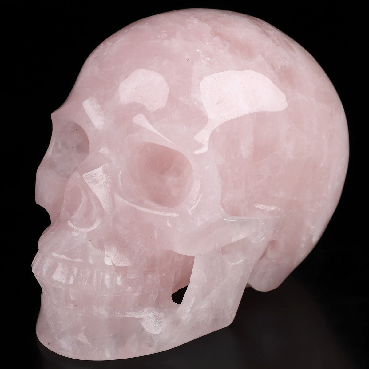 Rose Quartz Natural Crystal Skull Large 5.1&quot;