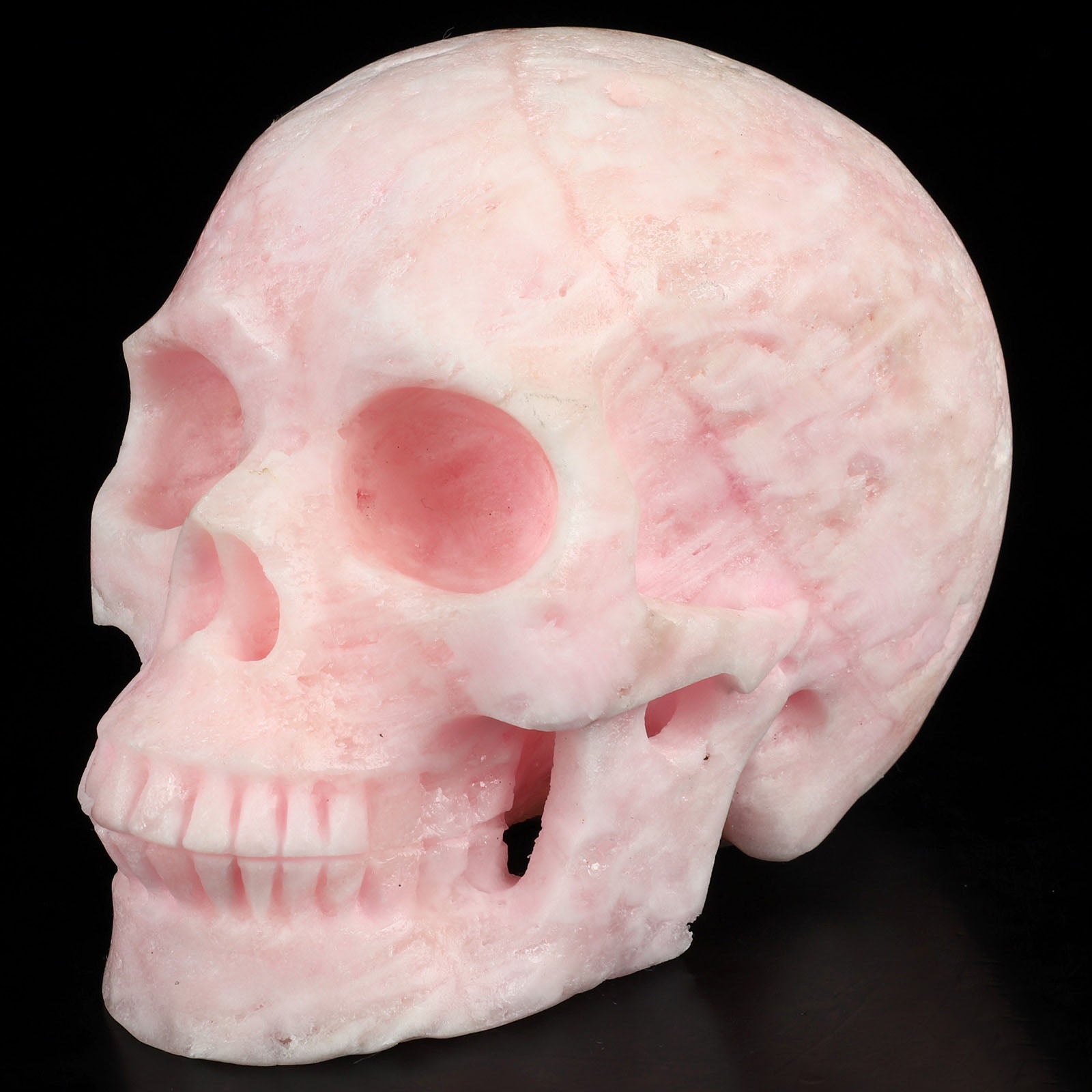 Pink Aragonite Crystal Skull