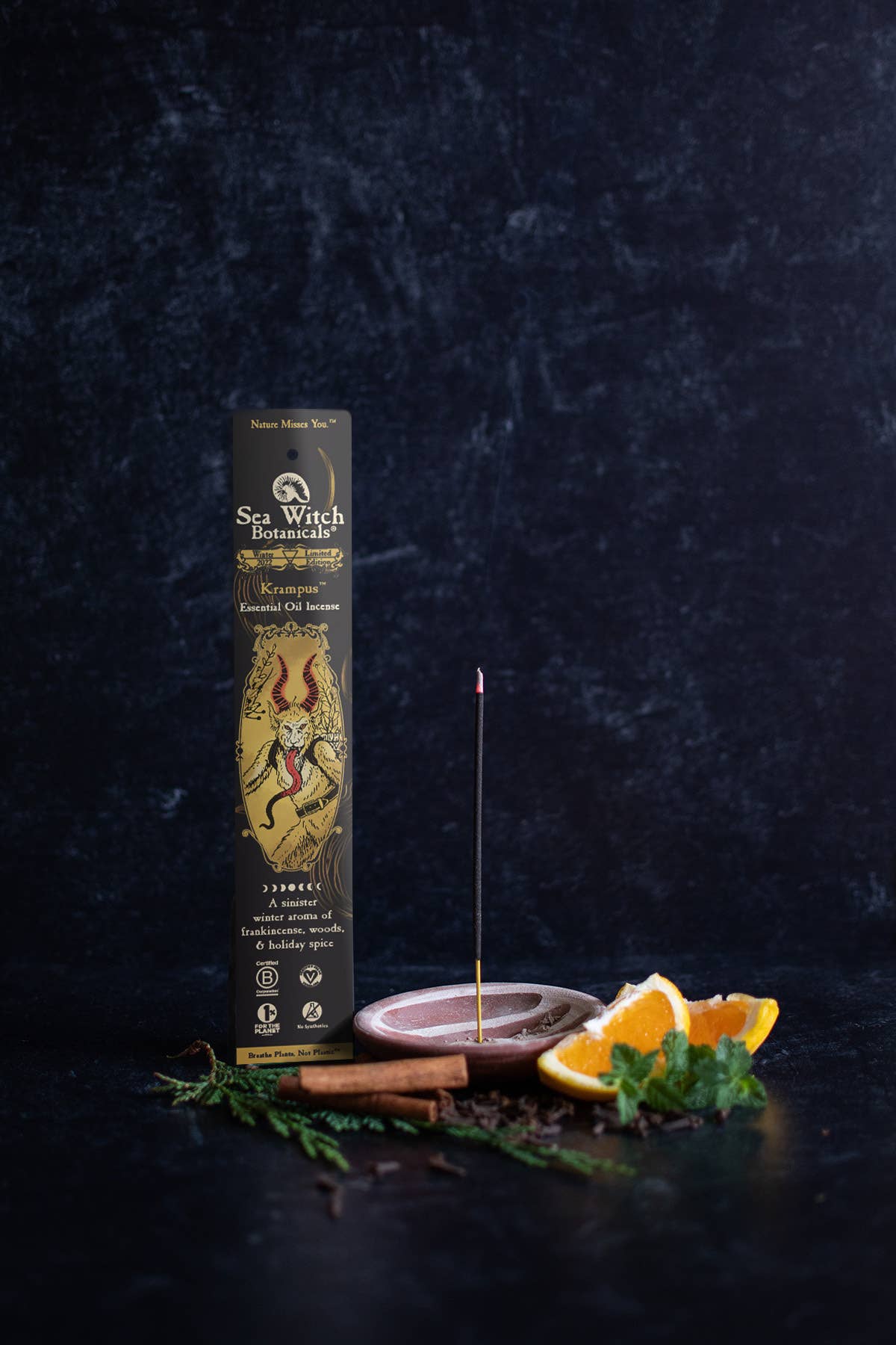 Krampus Premium Incense: with All-Natural Frankincense, Fir, Peppermint, &amp; Holiday Spices