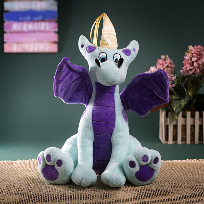 Medieval Princess Dragon Plush with Crown