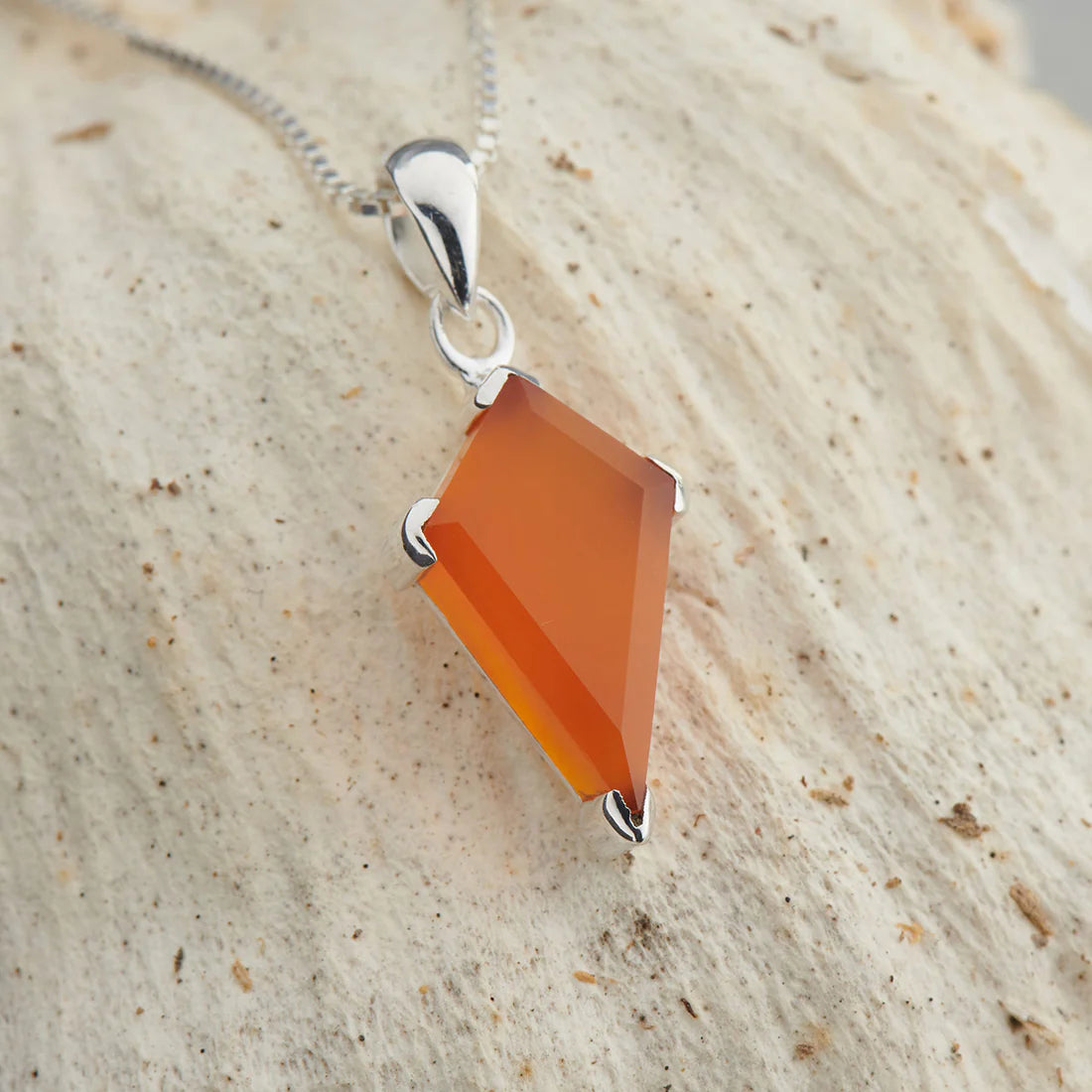 Carnelian Sterling Silver Majestic Pendant