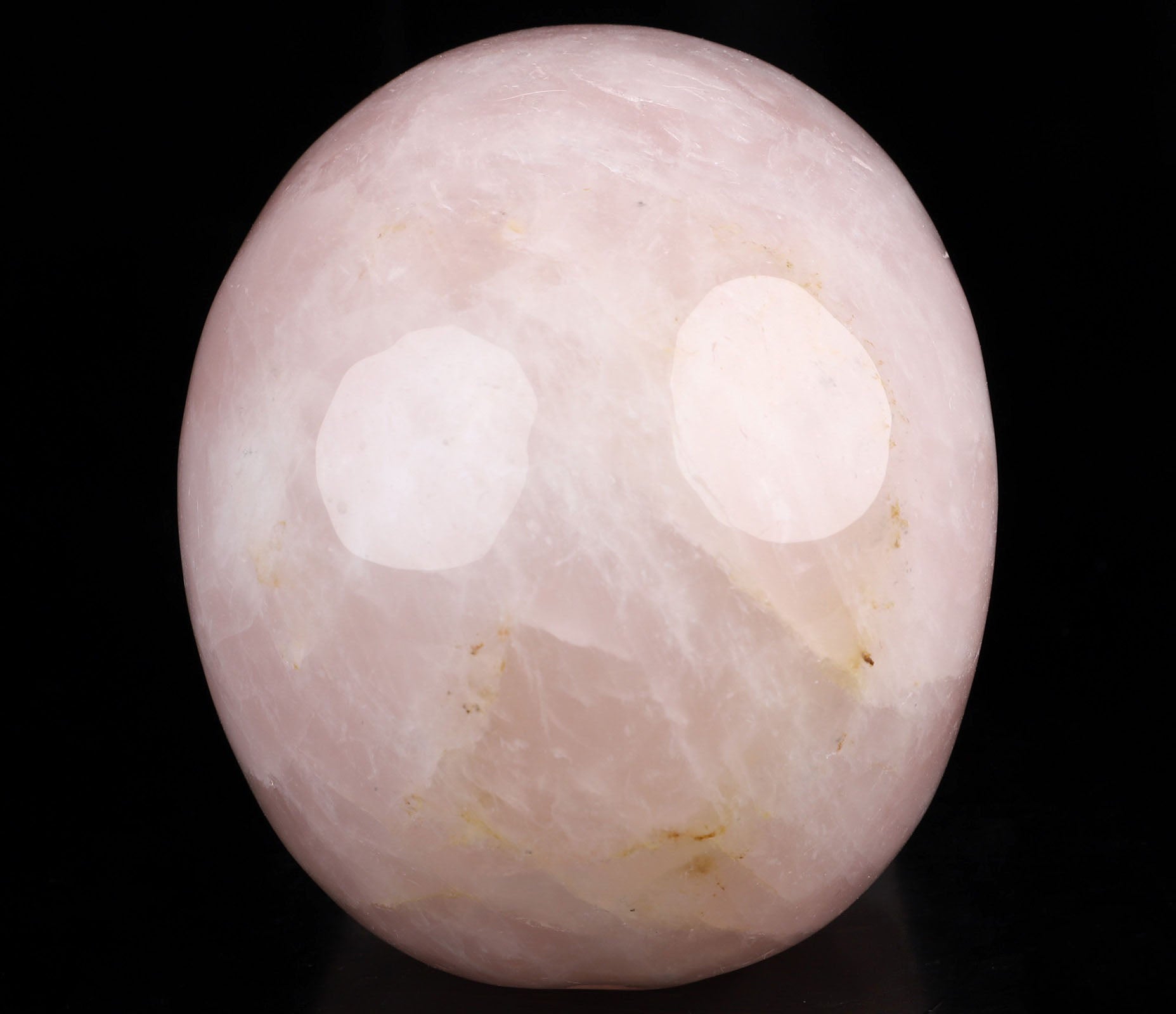 Rose Quartz Natural Crystal Skull Large 5.1"