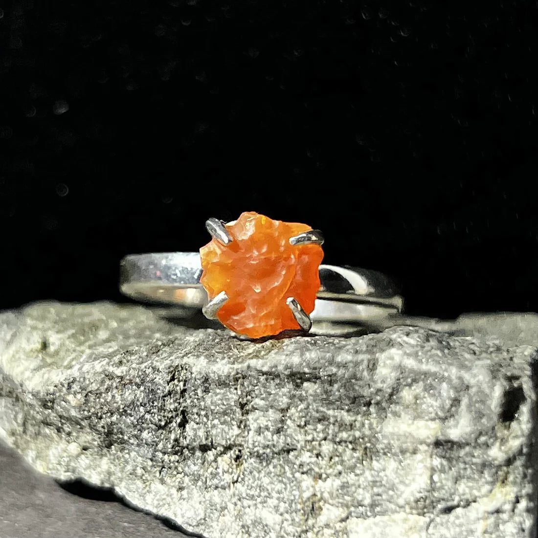 Vintage Fire Opal and Diamond Cluster Ring - Jewellery Discovery