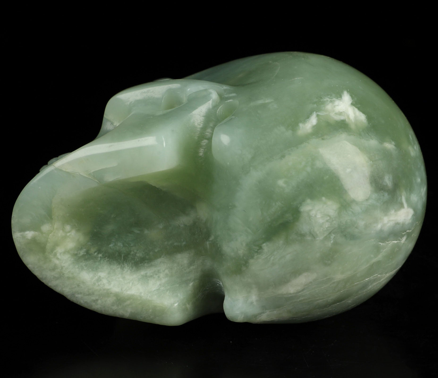 New Jade Natural Crystal Skull 3.5"