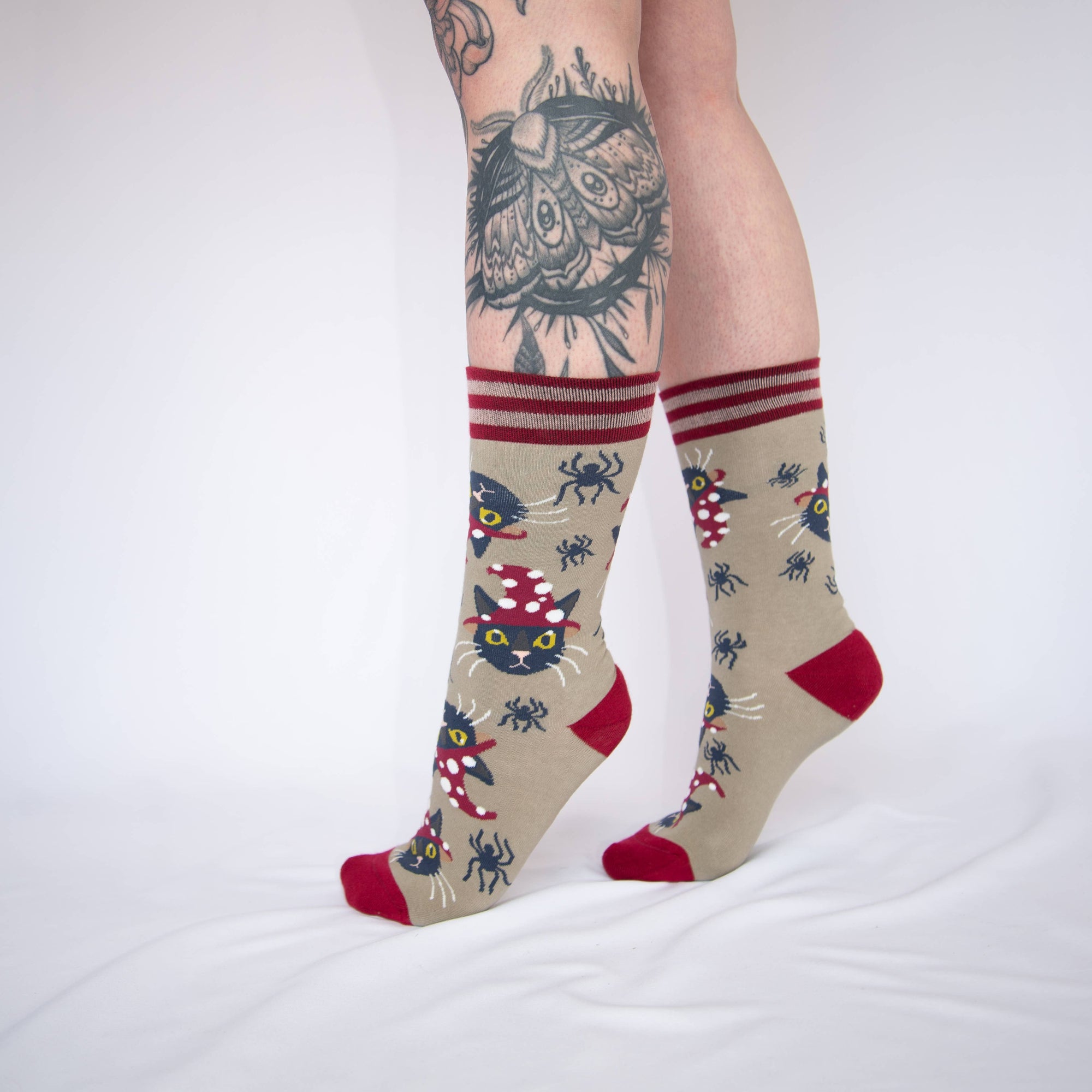 Witchy Whiskers Crew Socks