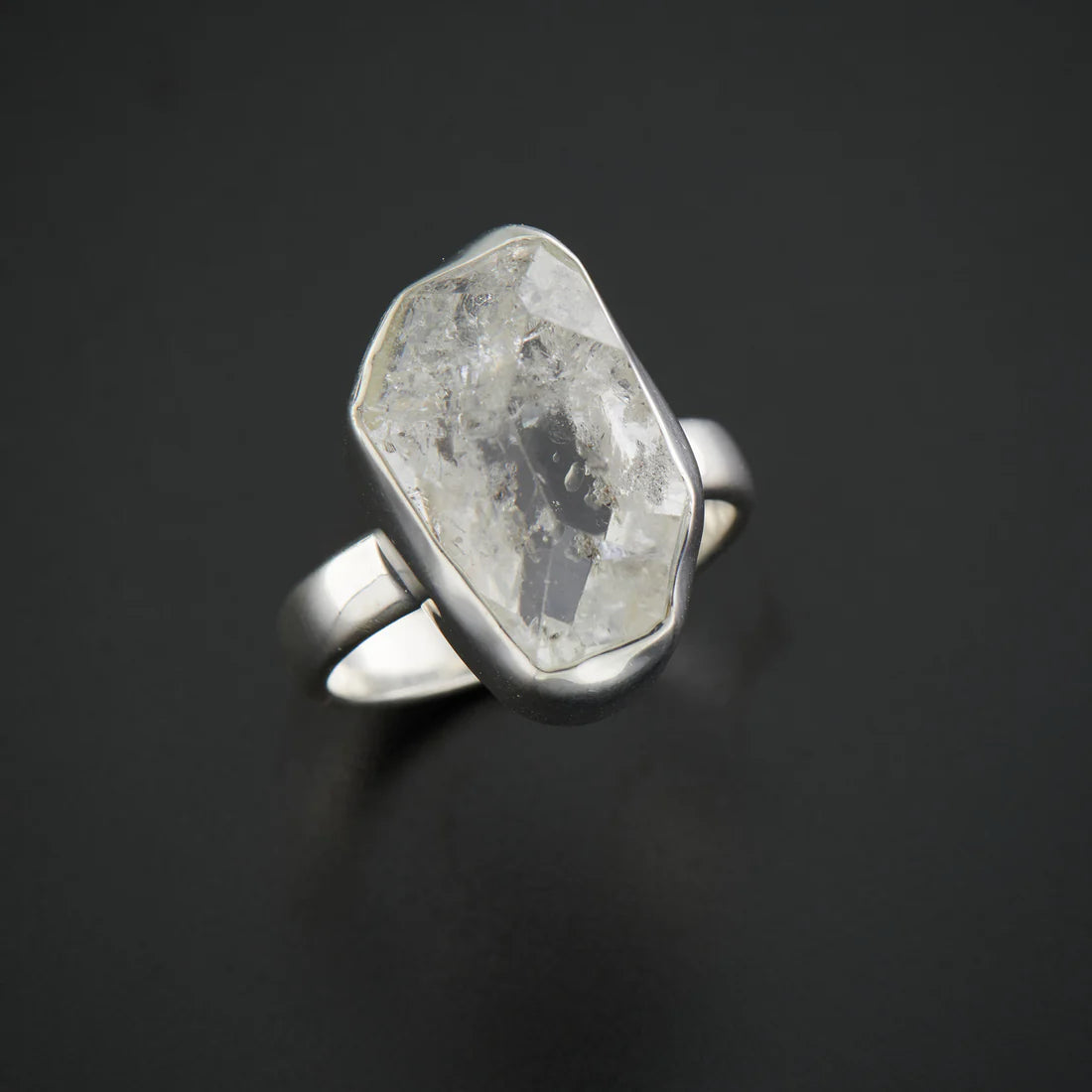 Herkimer Diamond Sterling Silver Ring - Mighty