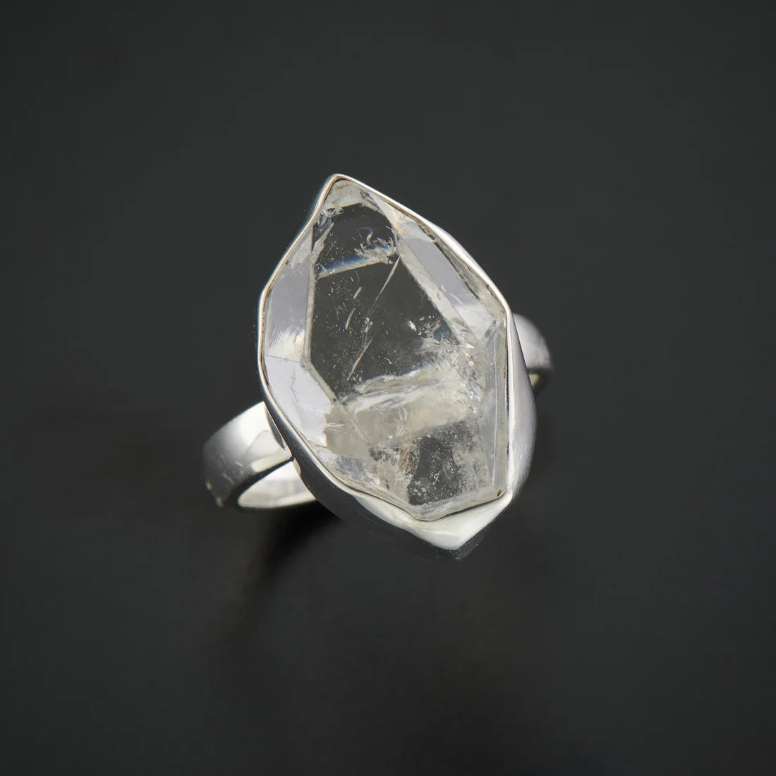 Herkimer Diamond Sterling Silver Ring - Mighty