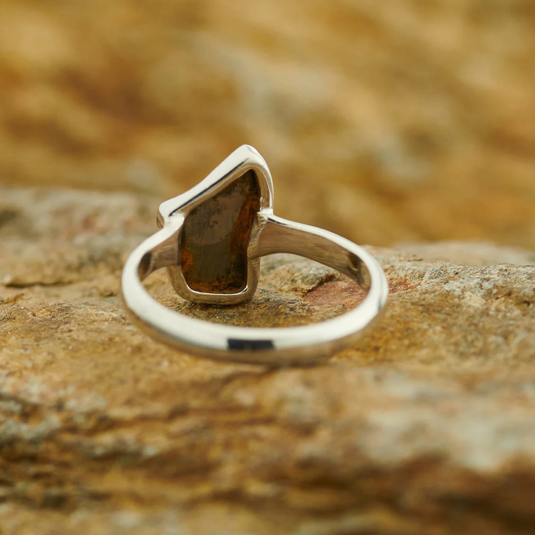 Meteorite Sterling Silver Ring - Campo Del Cielo