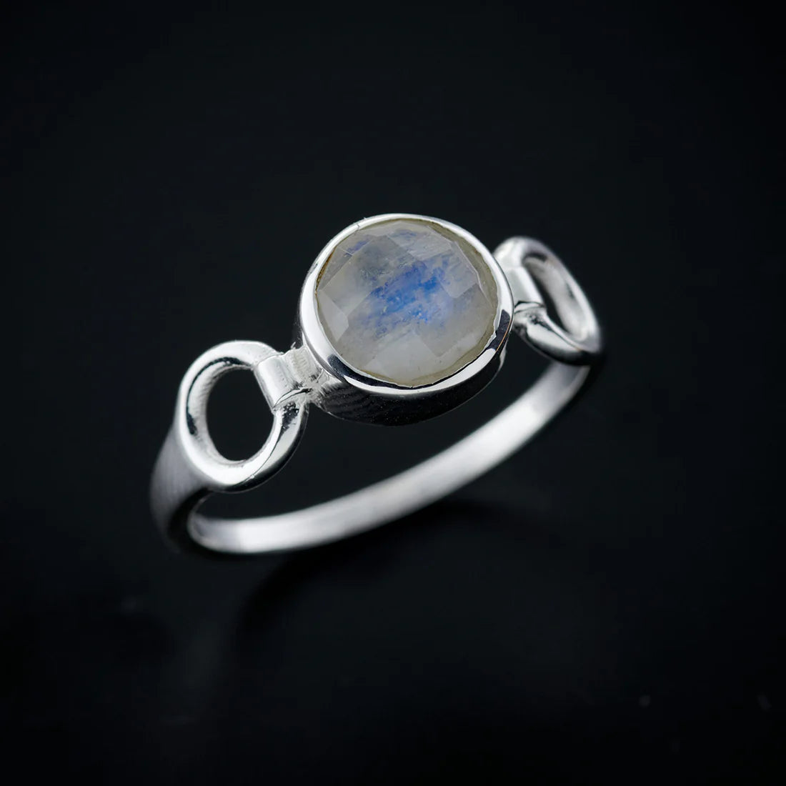Moonstone Sterling Silver Trinity Ring