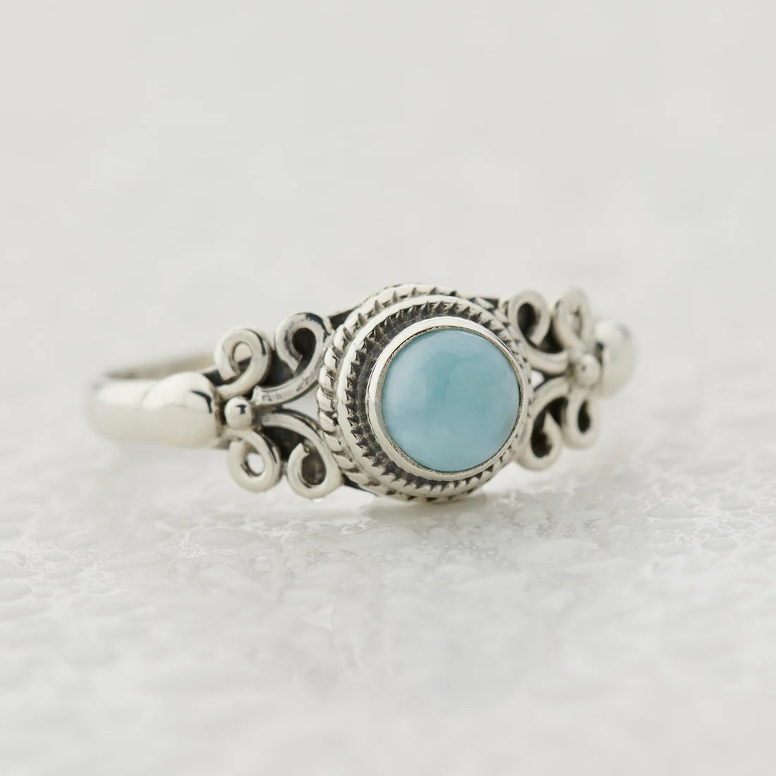 Larimar Sterling Silver Eden Ring