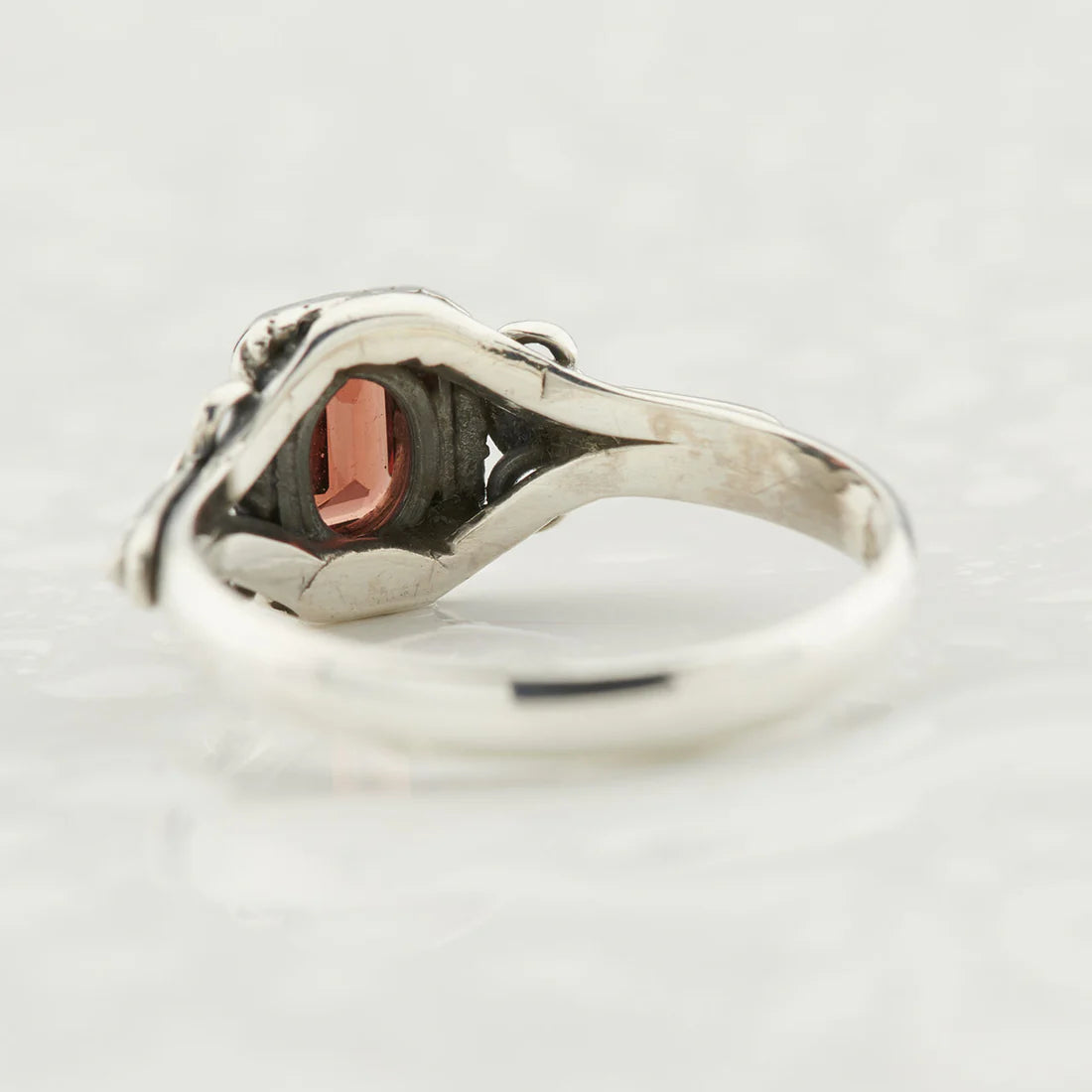 Garnet Sterling Silver Orion Ring