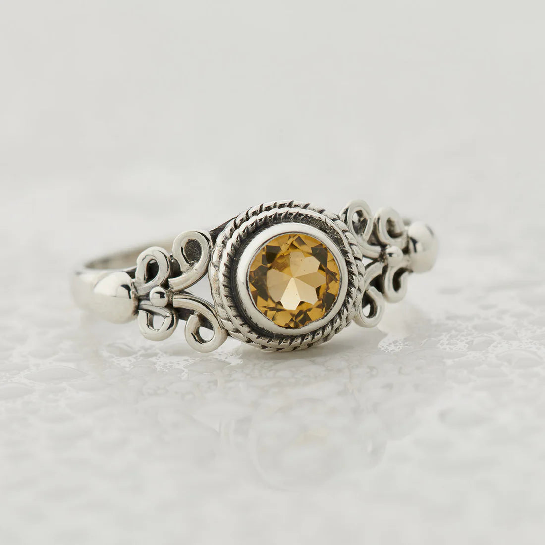 Citrine Sterling Silver Eden Ring