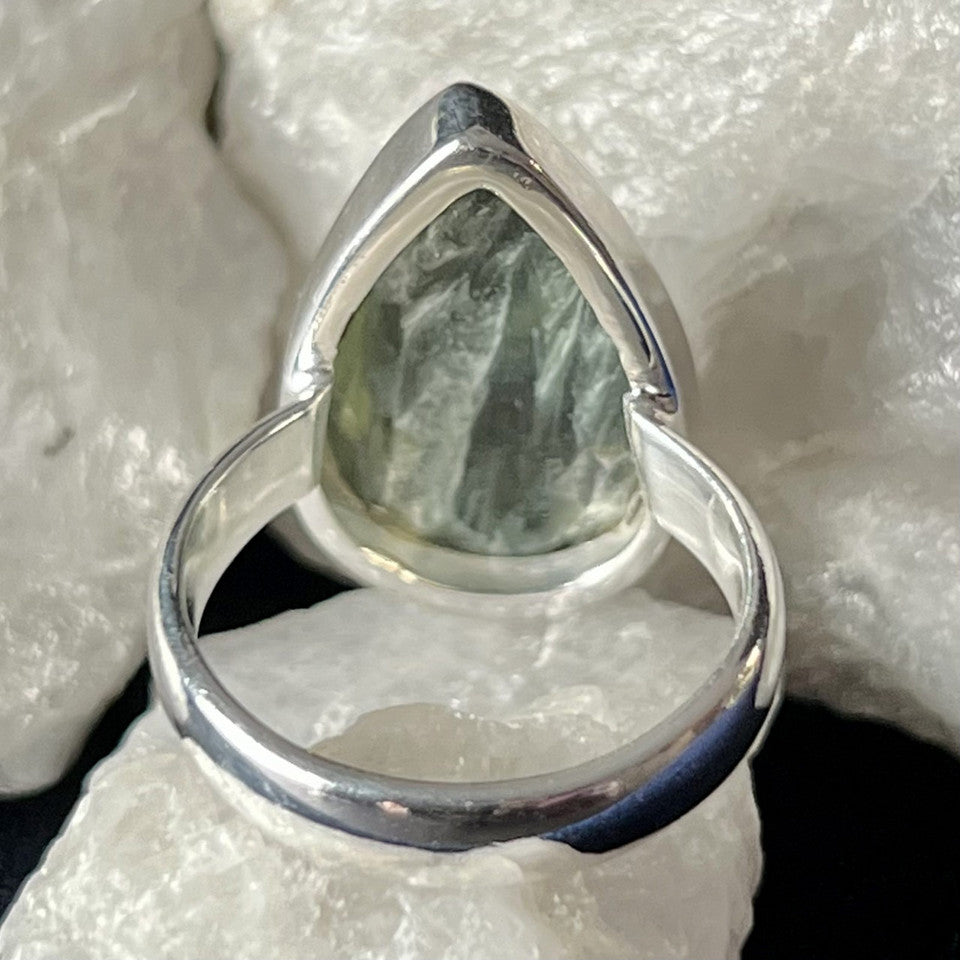 SERAPHINITE RING STERLING SILVER