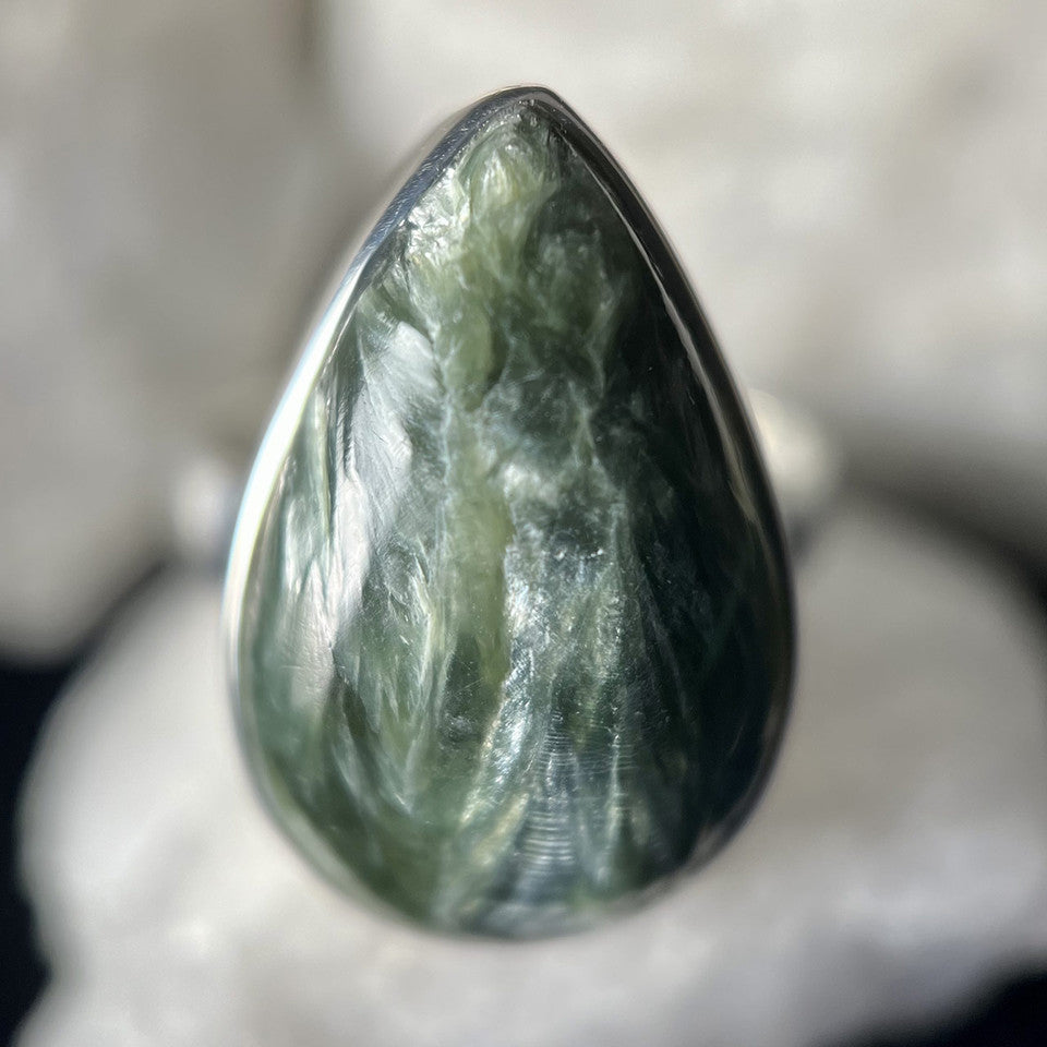 SERAPHINITE RING STERLING SILVER