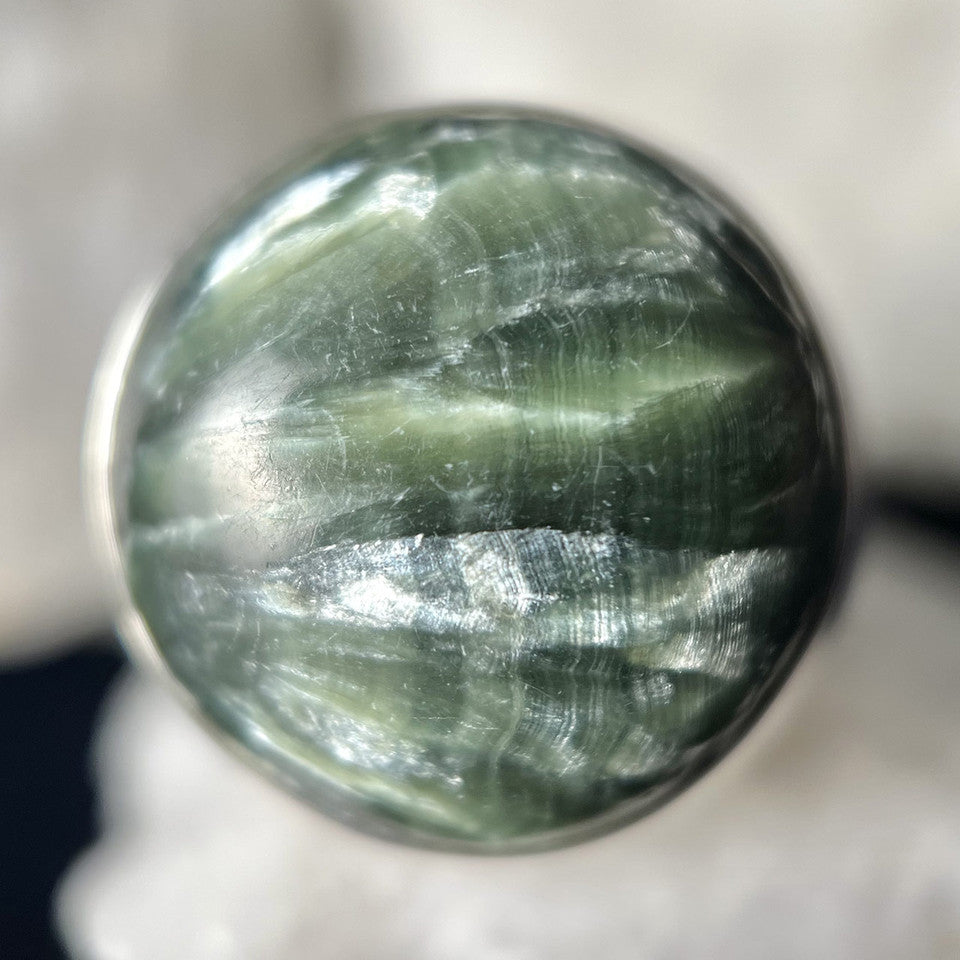 SERAPHINITE RING STERLING SILVER