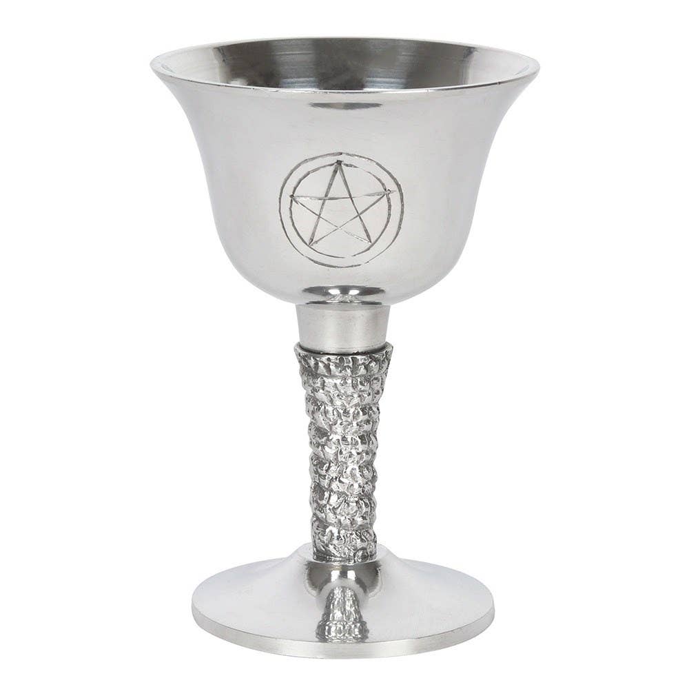 Silver Metal Pentacle Chalice