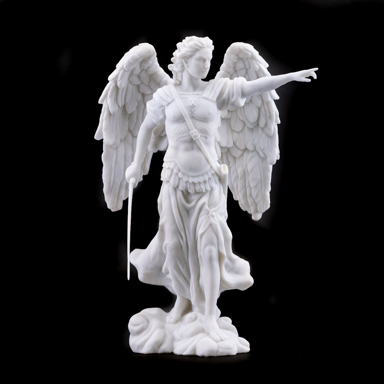 Archangel St. Michael Statue - 12" Marble Finish