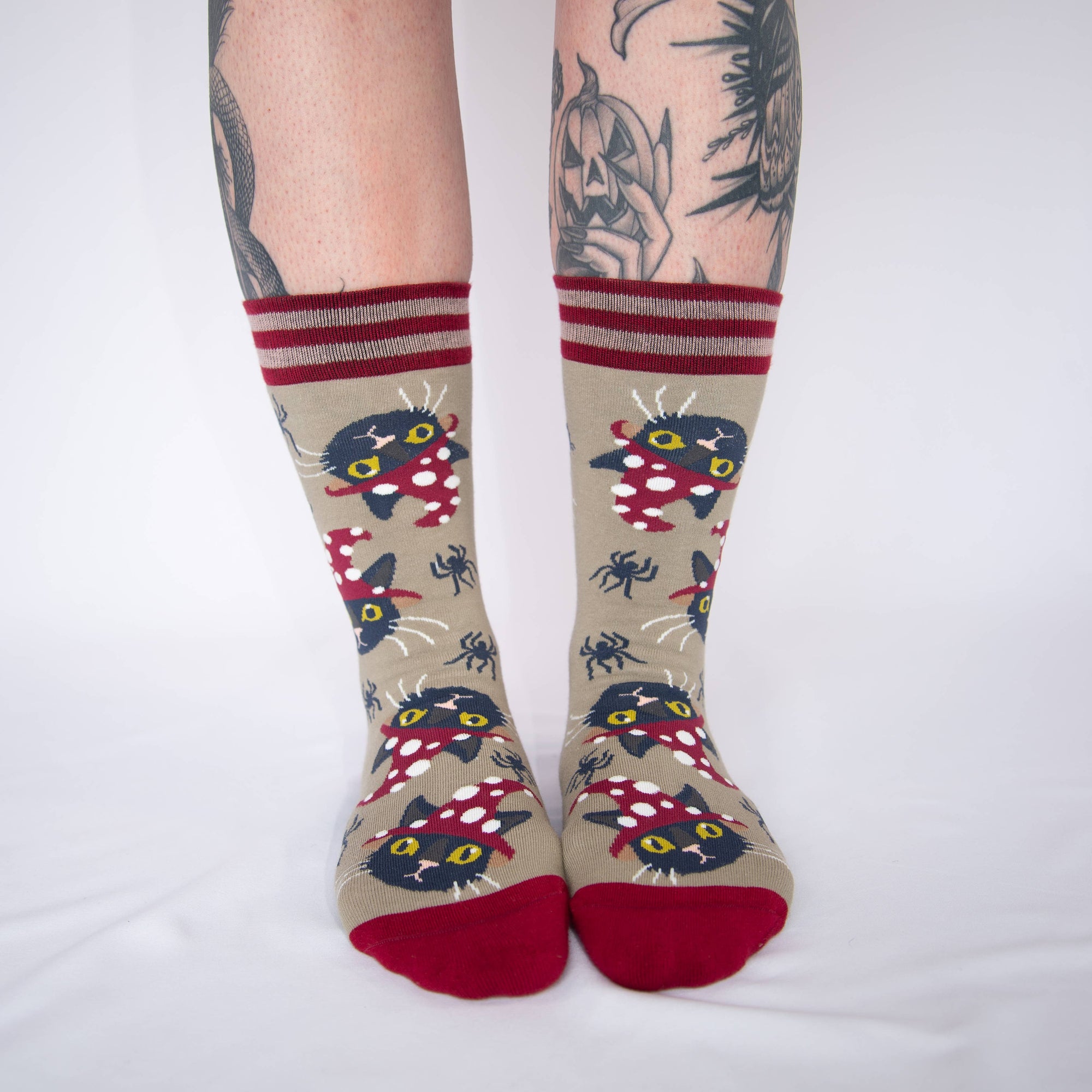 Witchy Whiskers Crew Socks