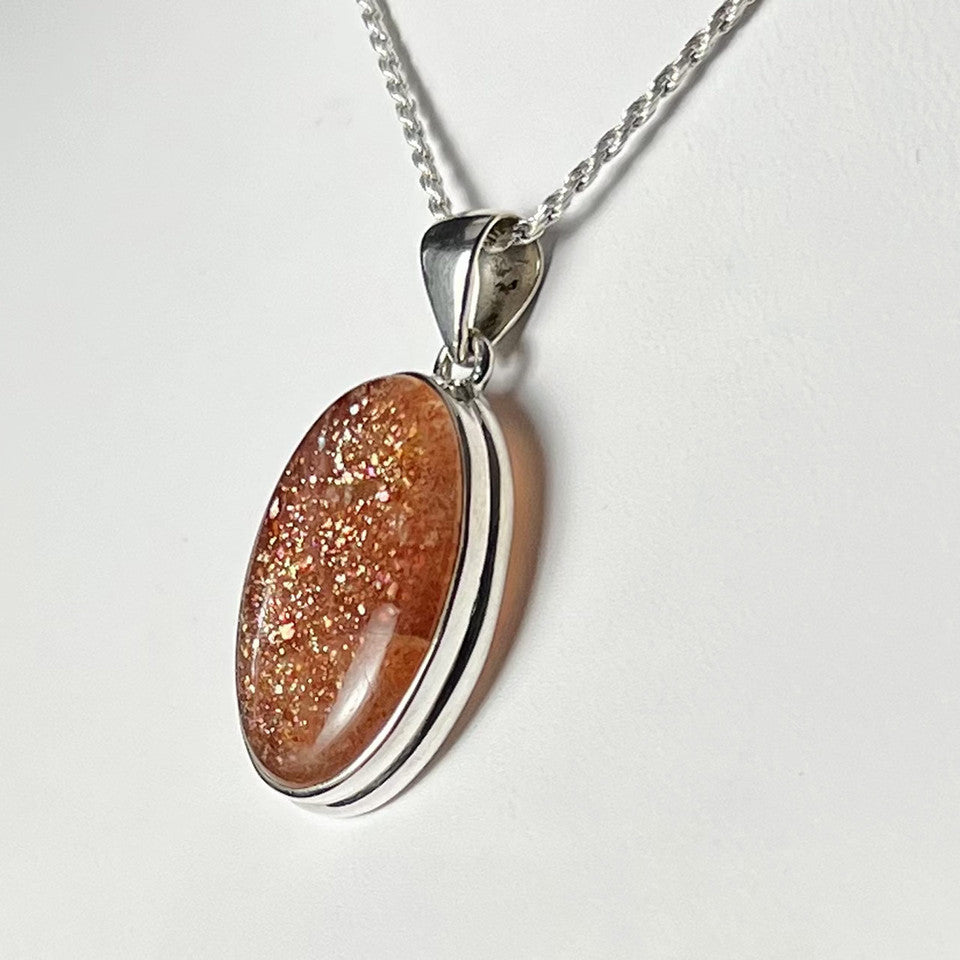 Sunstone pendant store necklace