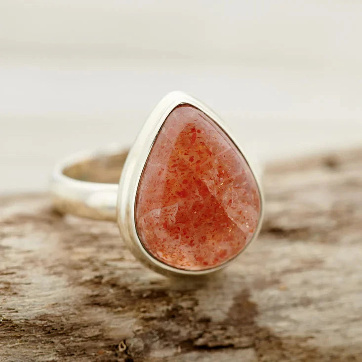 Sunstone Sterling Silver Ring