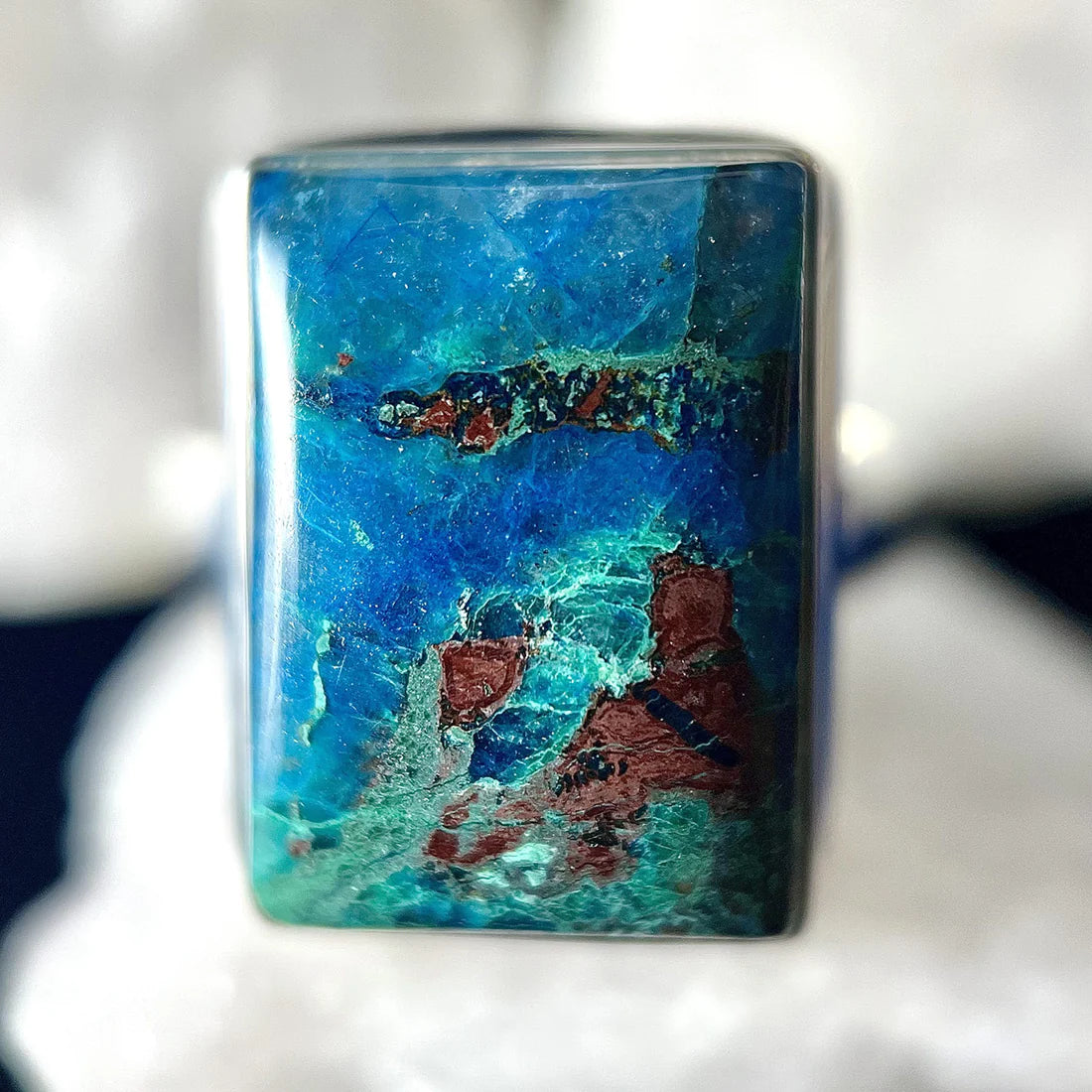 Shattuckite Sterling Silver Ring