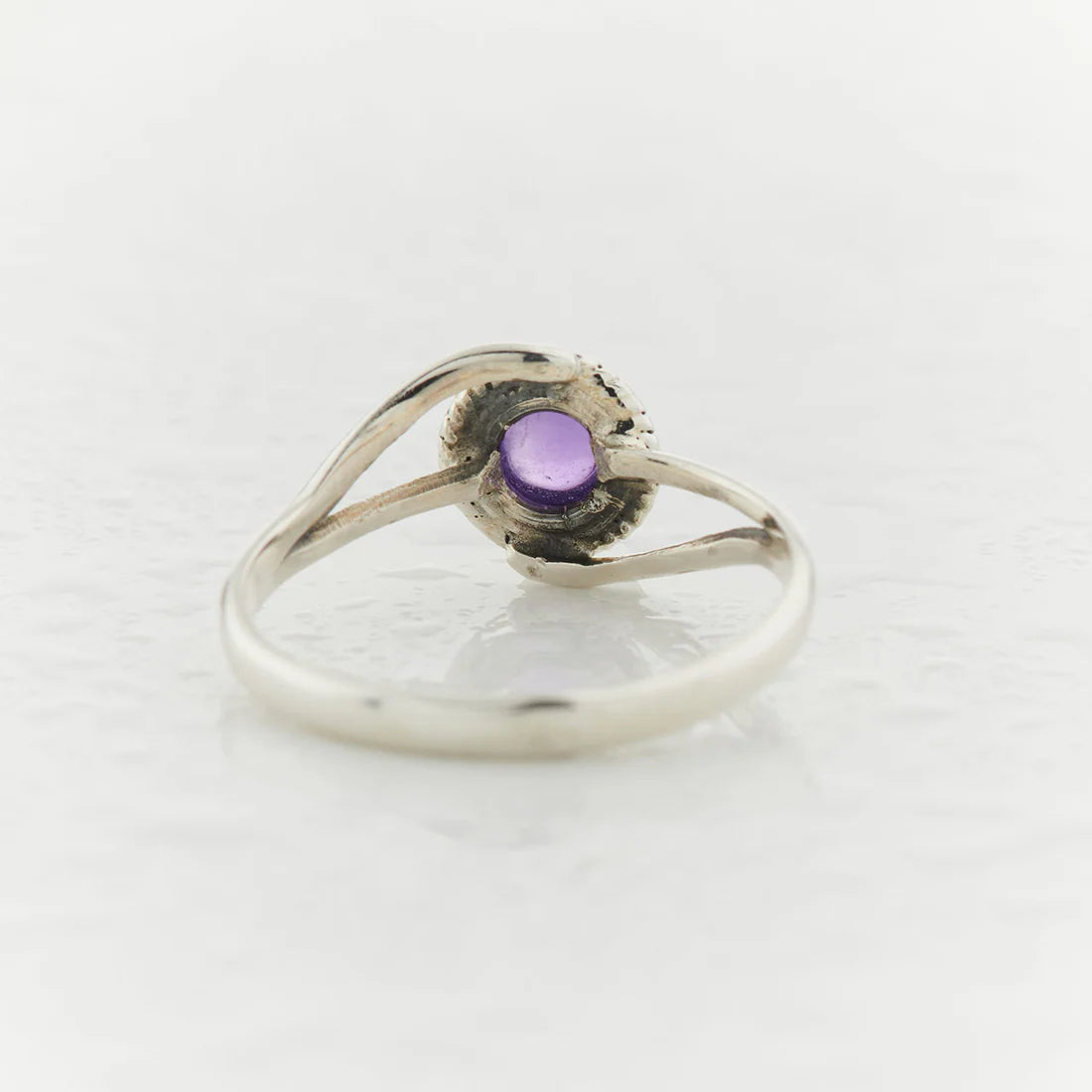 Amethyst Sterling Silver Infinity Ring