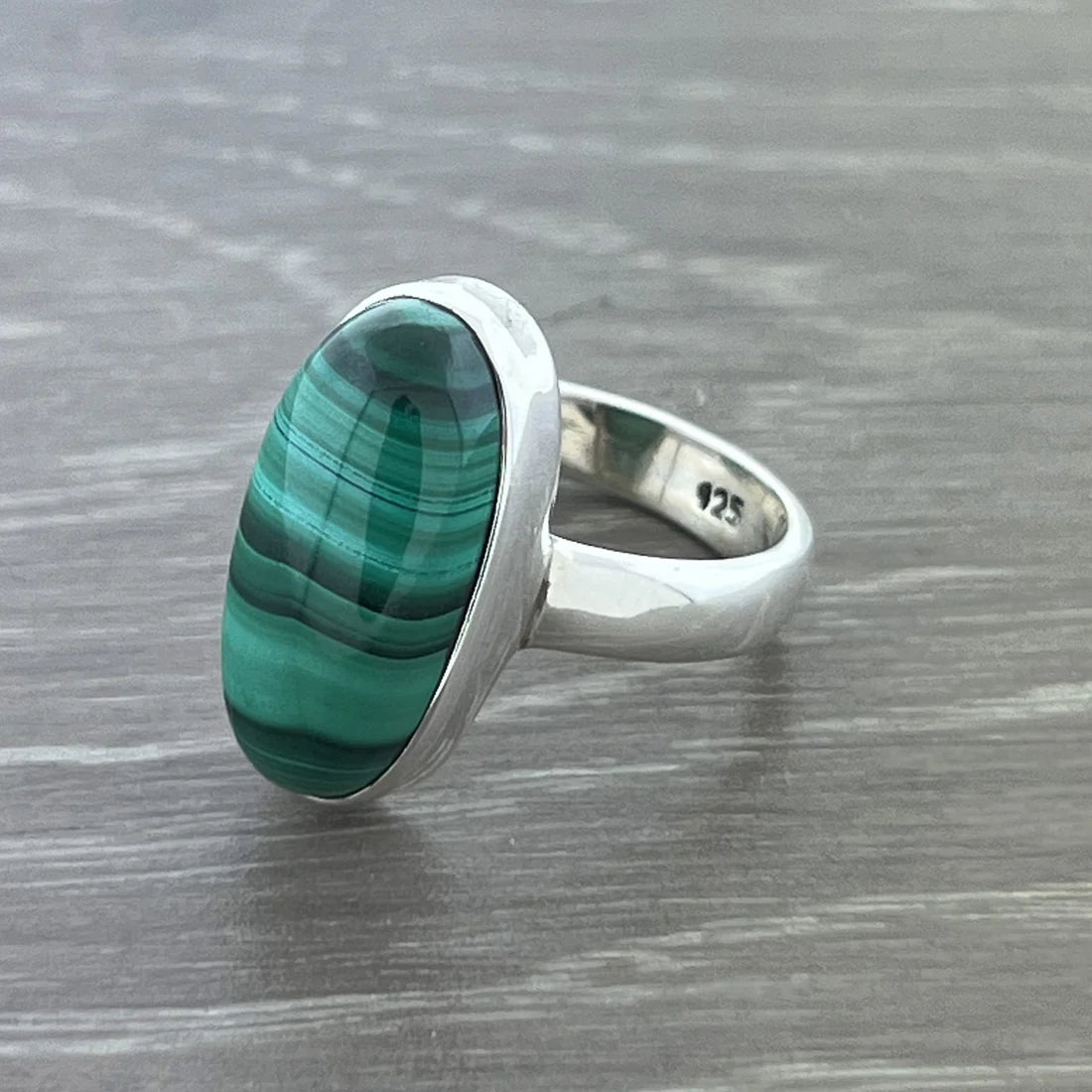 Malachite Sterling Silver Ring