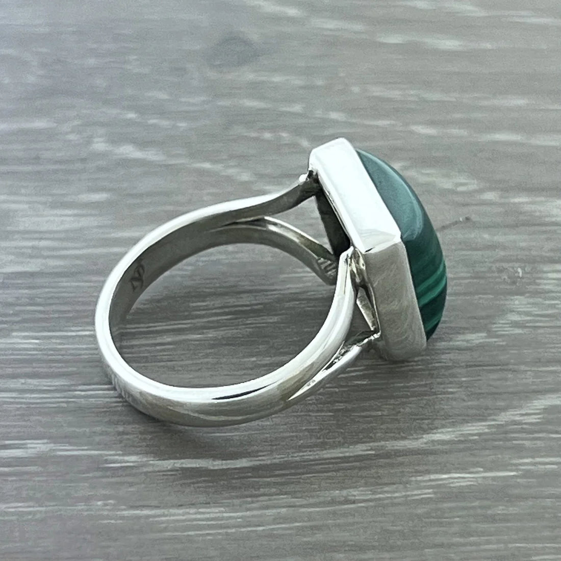 Malachite Sterling Silver Ring