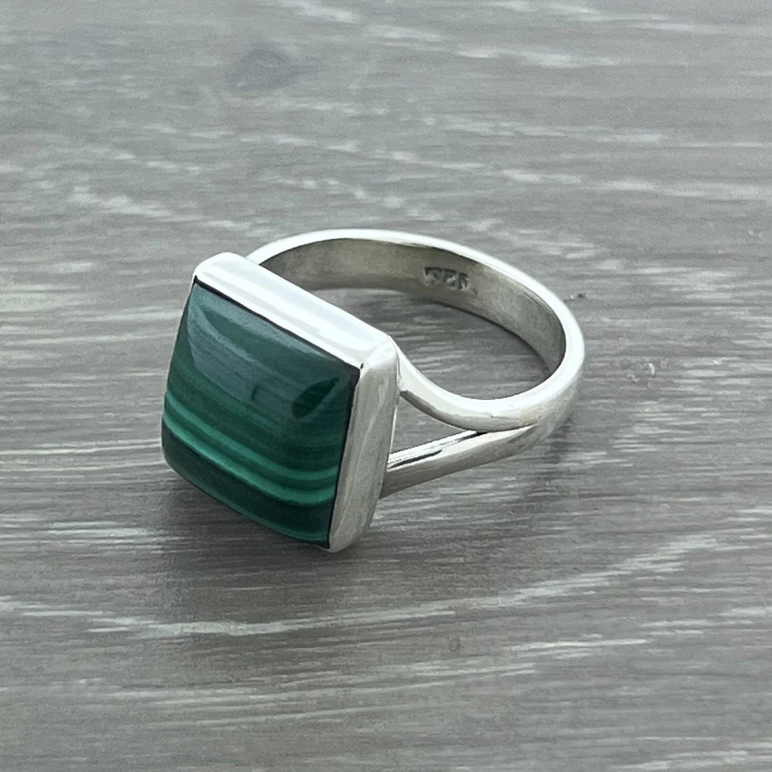 Malachite Sterling Silver Ring