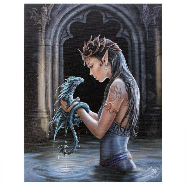 Water Dragon Canvas Print by Anne Stokes