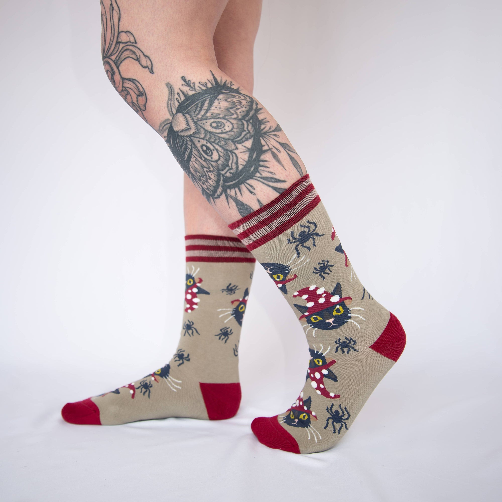 Witchy Whiskers Crew Socks