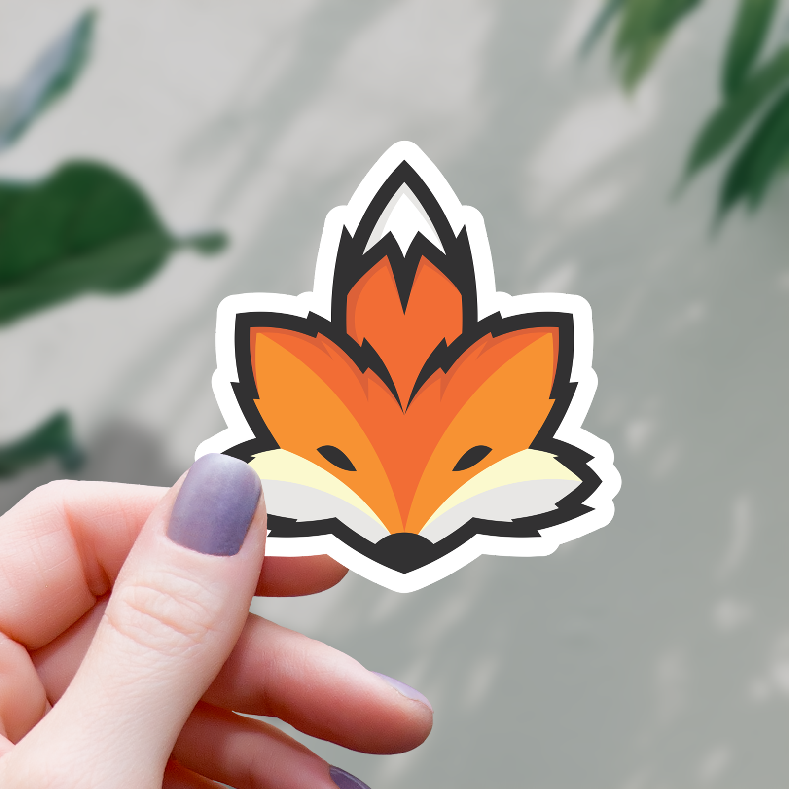 Cannabis Fox Leaf Sticker - 3"