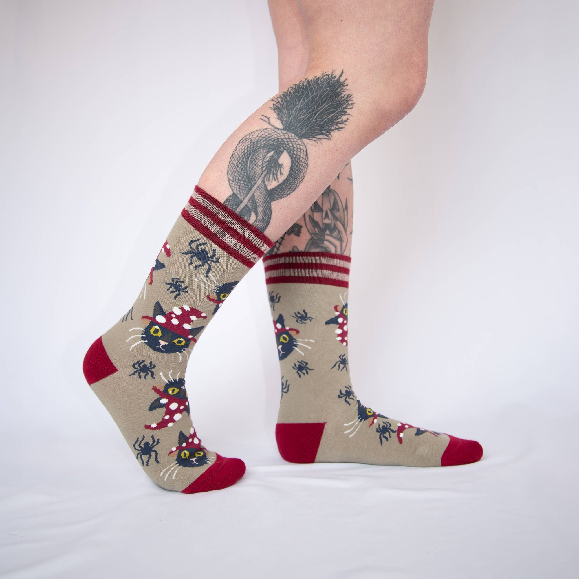 Witchy Whiskers Crew Socks