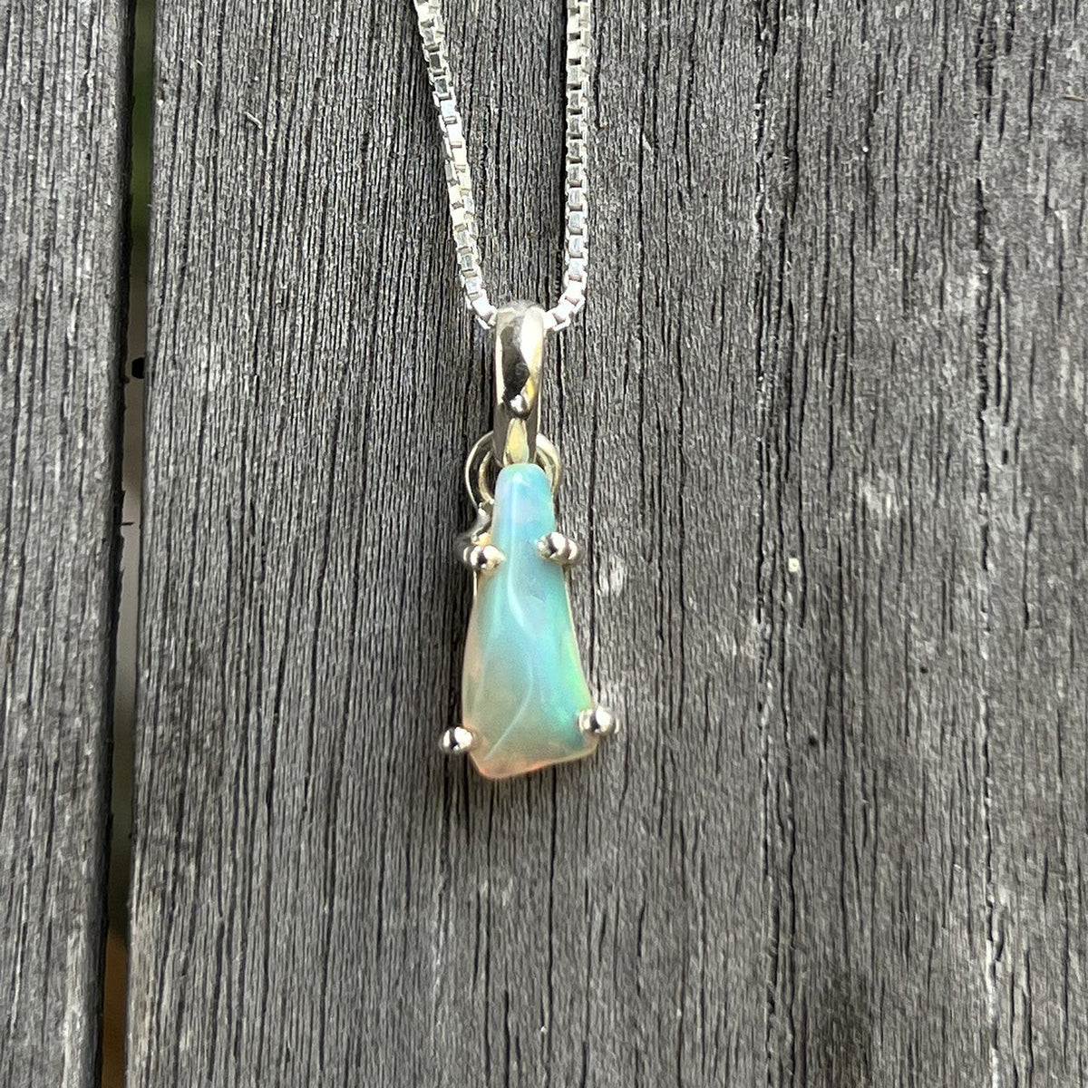 Ethiopian Opal Sterling Silver Pendant