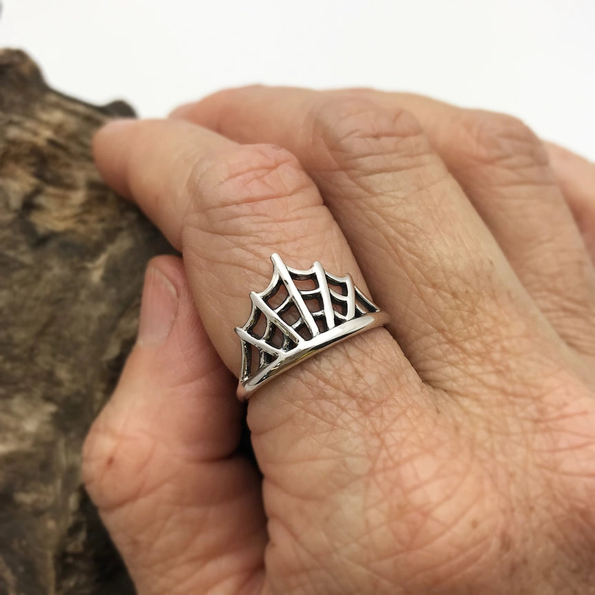 Sterling Silver Spider buy Web Ring