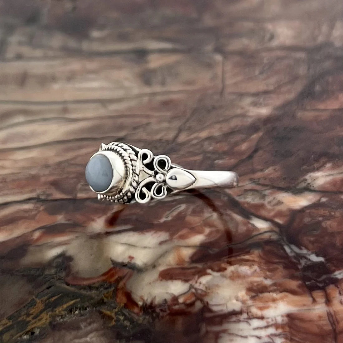 Angelite Sterling Silver Eden Ring