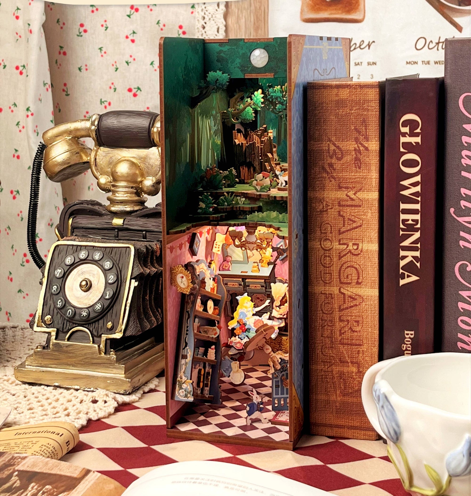 DIY Miniature House Book Nook Kit: Alice's Adventure