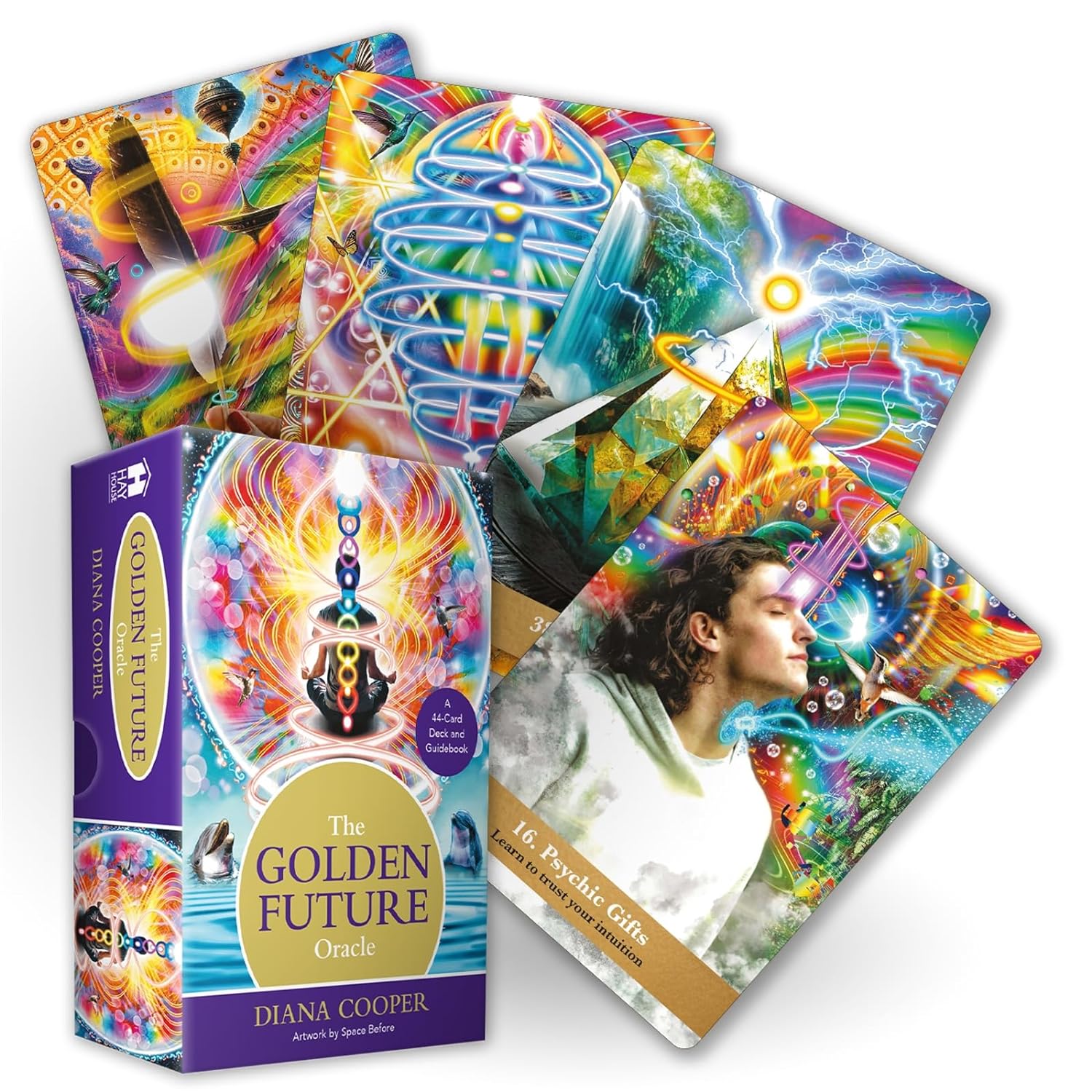 The Golden Future Oracle: A 44-Card Deck and Guidebook Cards