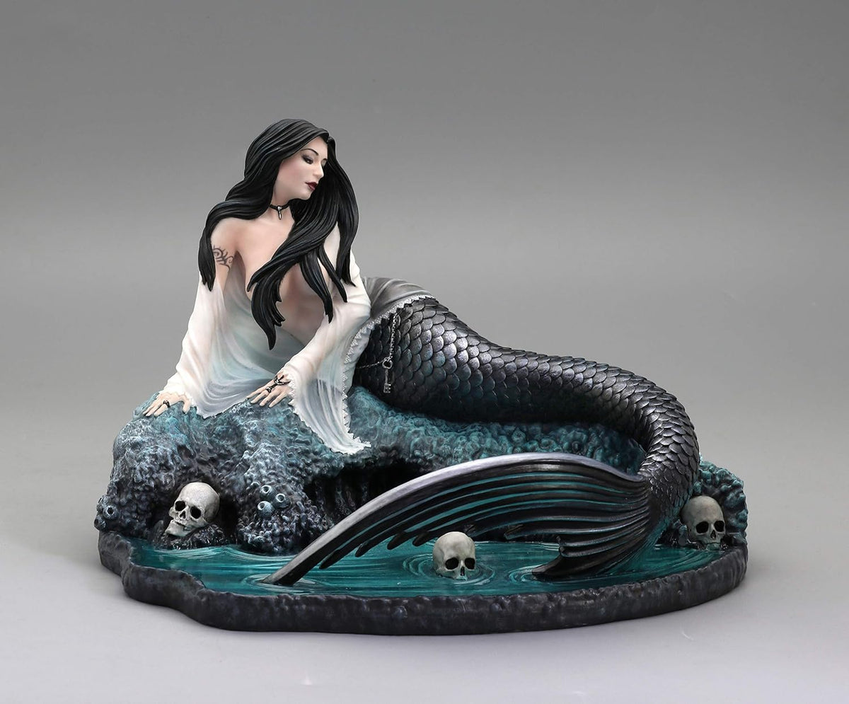 Siren&#39;s Lament: Hauntingly Beautiful Mermaid Statue by Anne Stokes