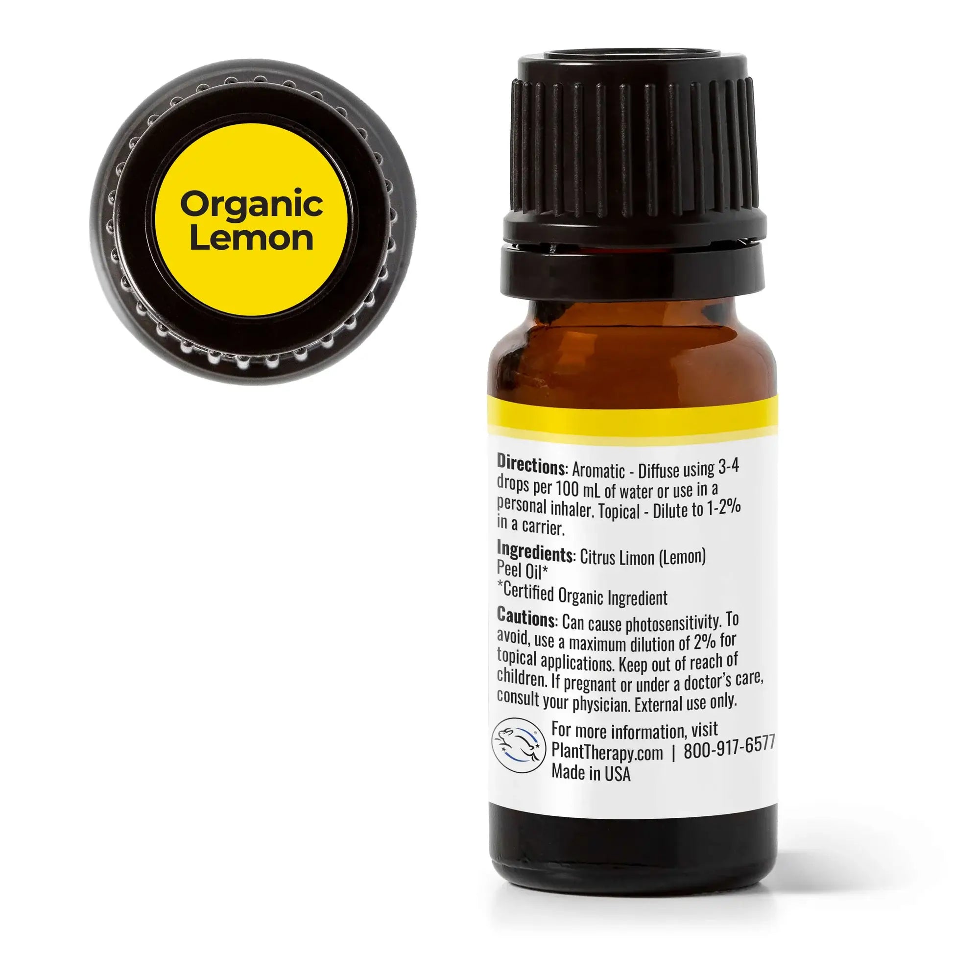 Organic Lemon Essential Oil 10 mL