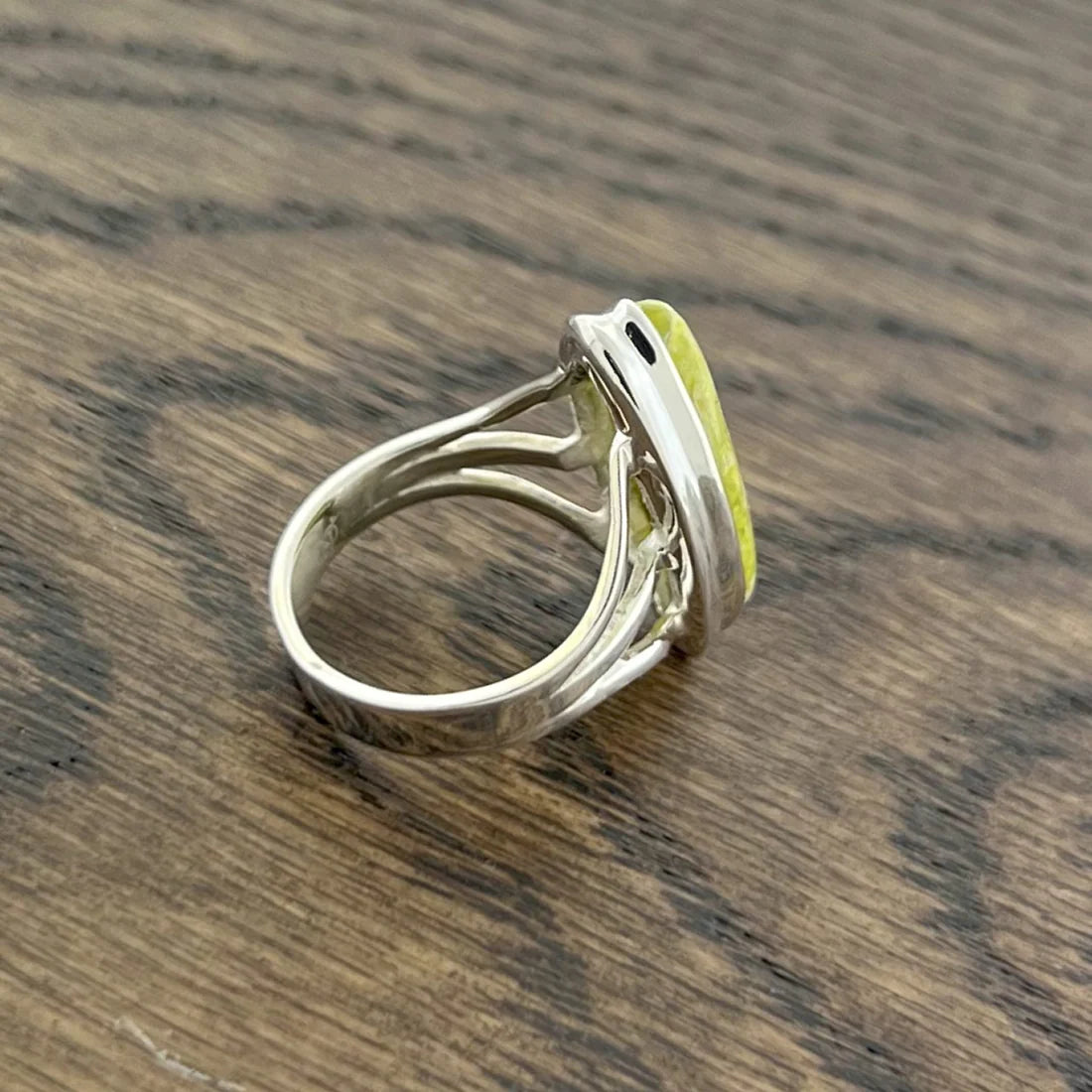 Lizardite Sterling Silver Ring