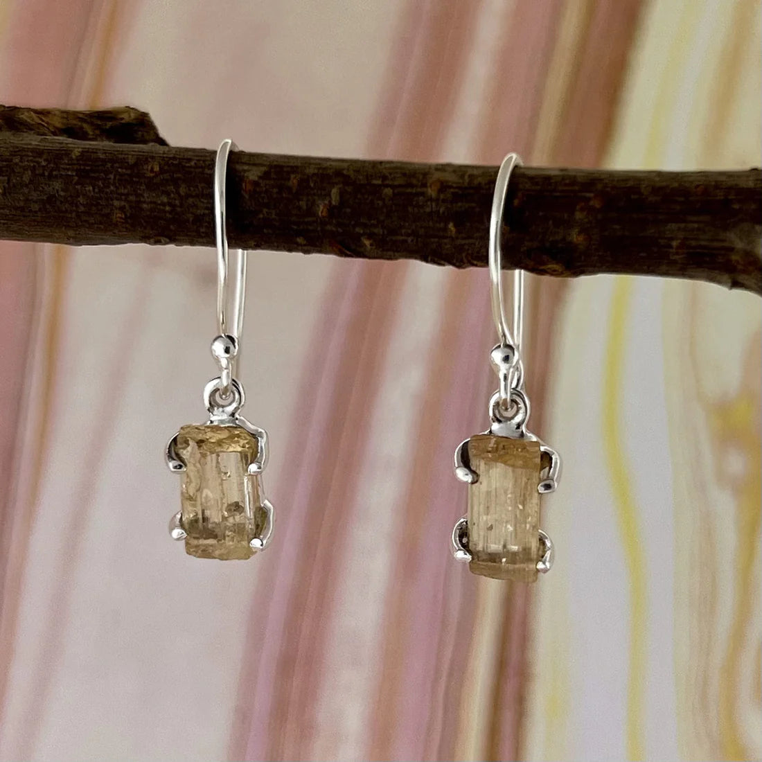 Imperial Topaz Sterling Silver Dangle Earrings - Cast a Stone