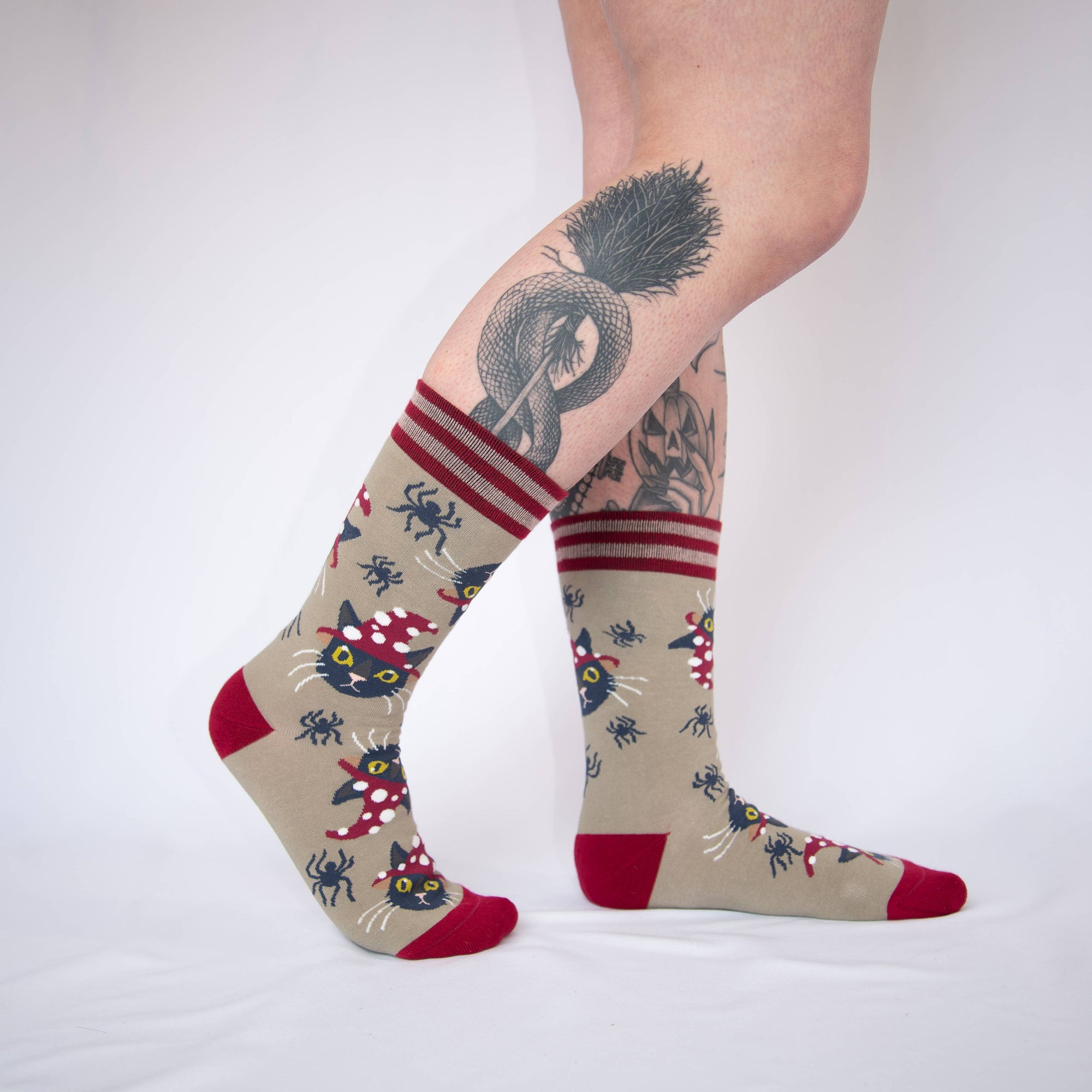 Witchy Whiskers Crew Socks