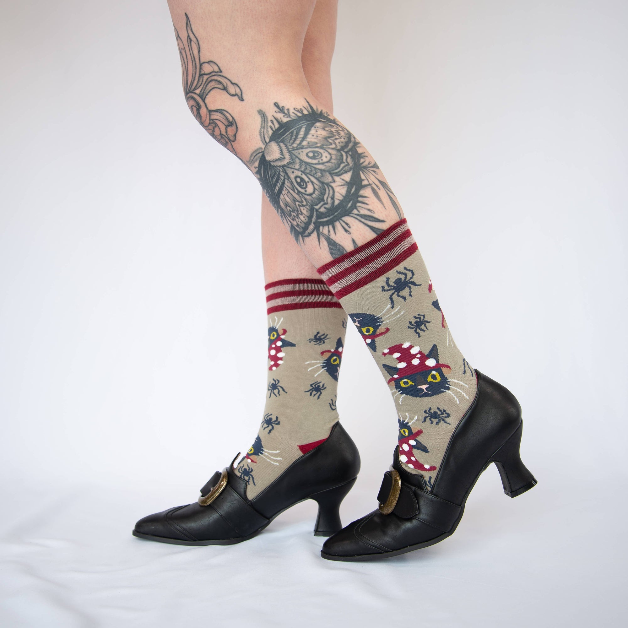 Witchy Whiskers Crew Socks