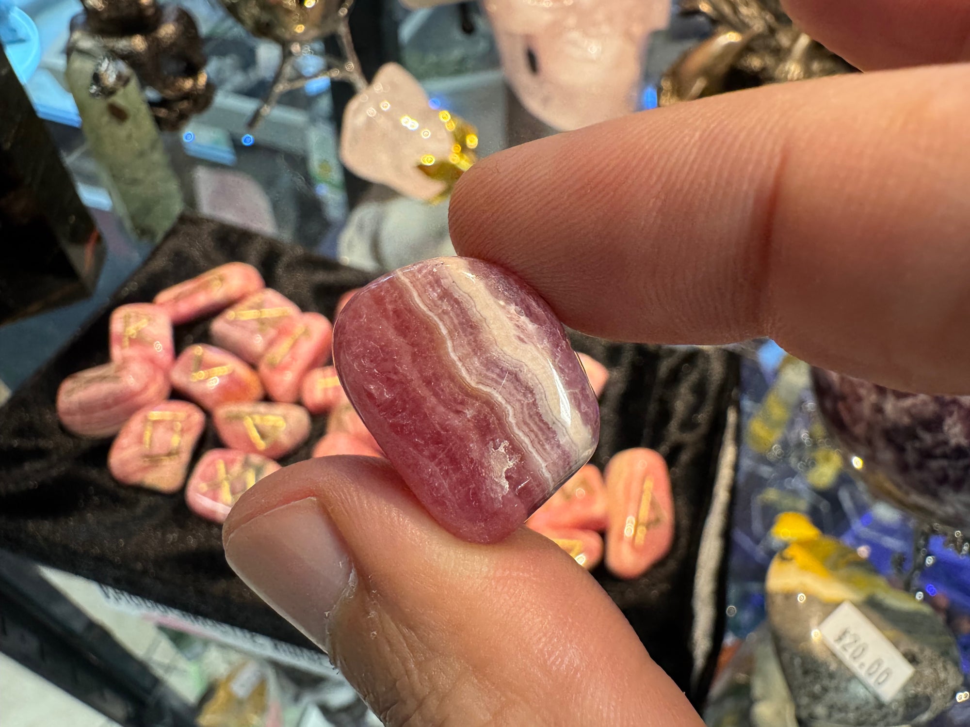 Artisan Rhodochrosite Runes Set of 25