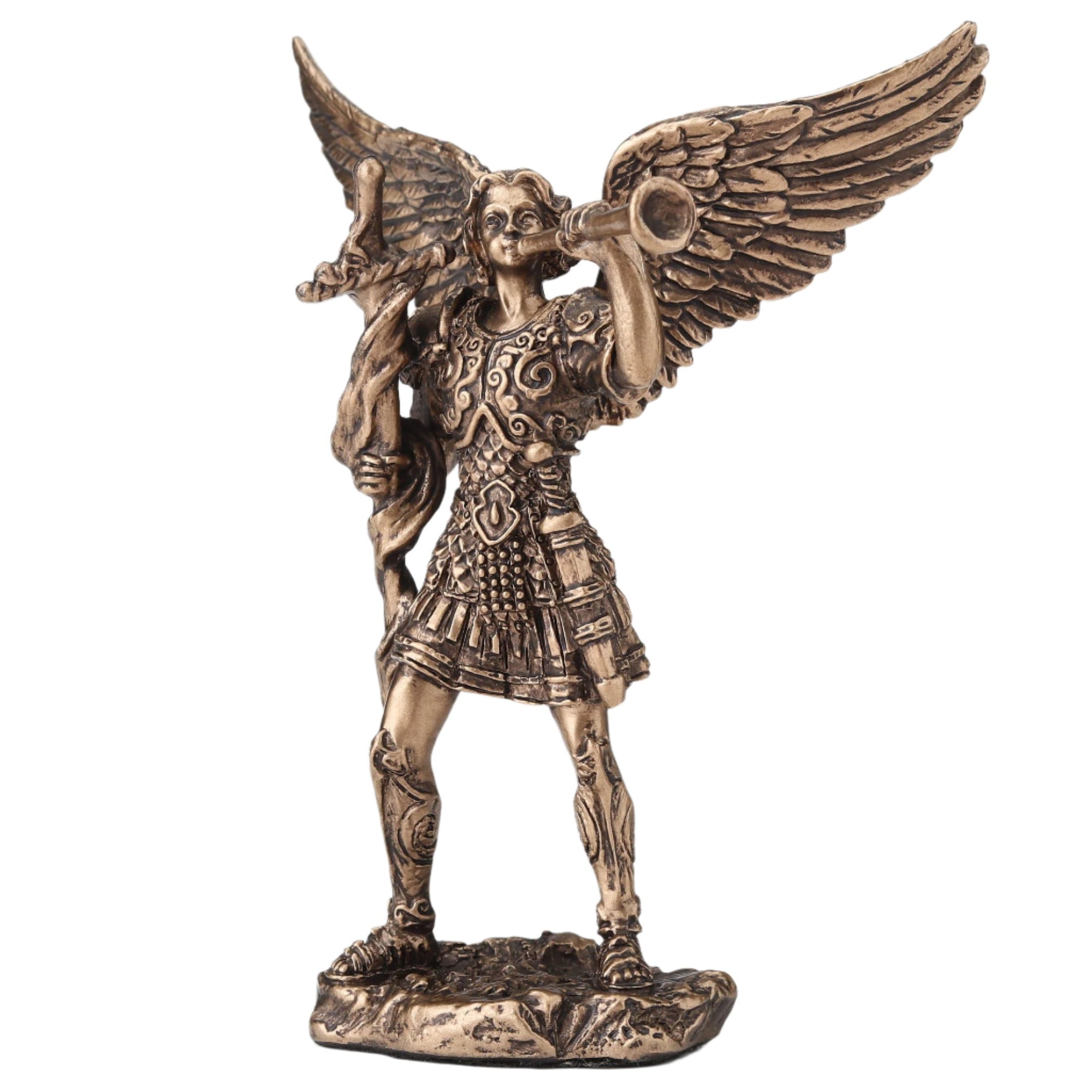 Archangel - St. Gabriel With Trumpet Statue - 3.5"