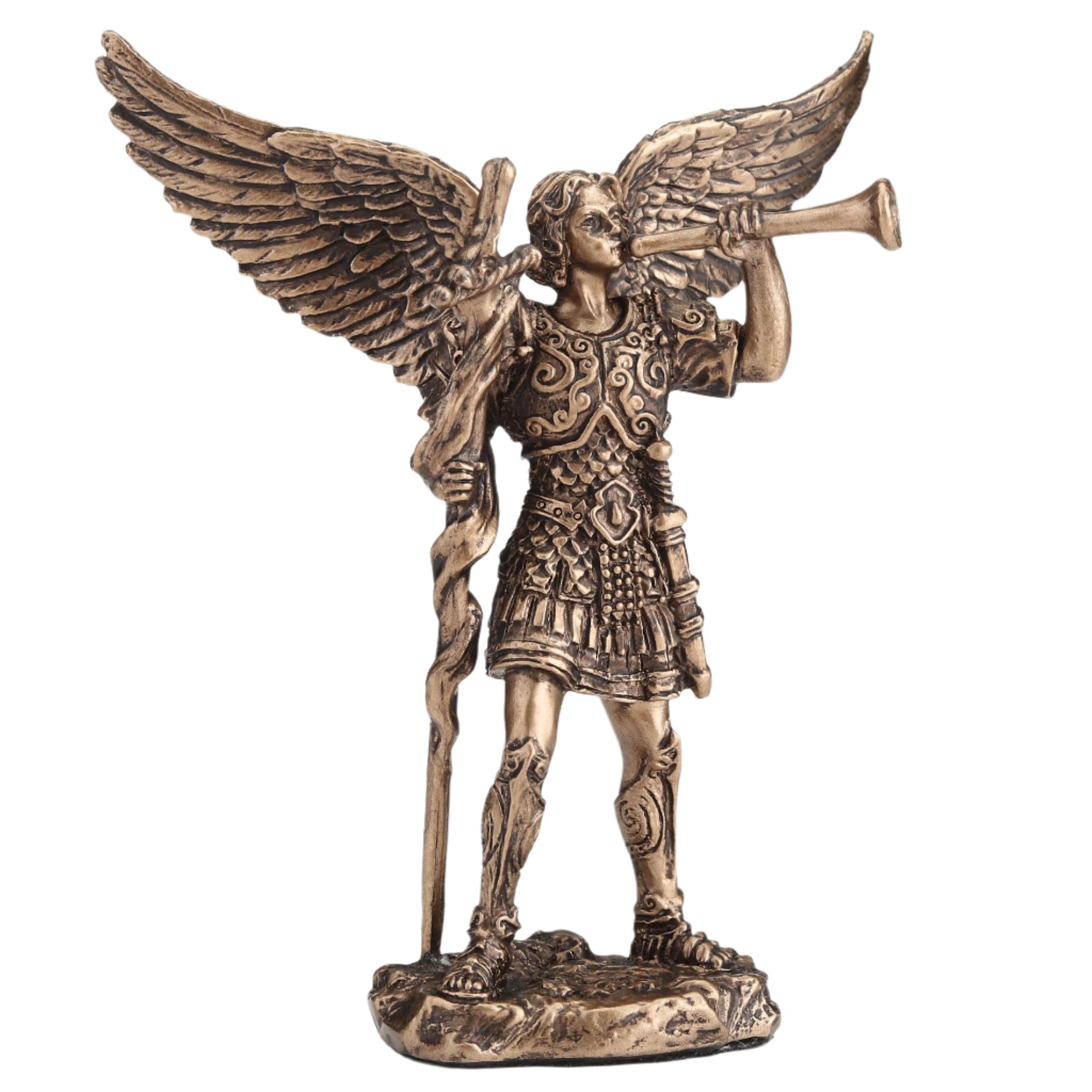 Archangel - St. Gabriel With Trumpet Statue - 3.5"