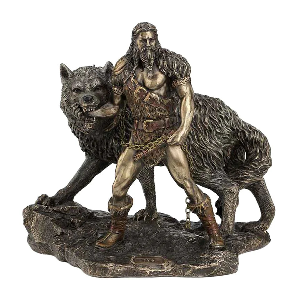 Tyr and the Binding of Fenrir Statue