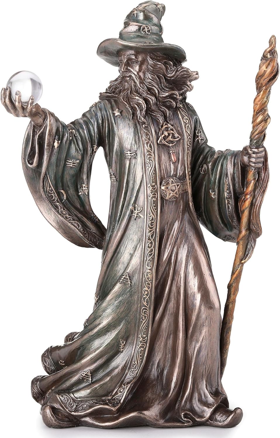 Wizard Holding Crystal Ball And
Staff