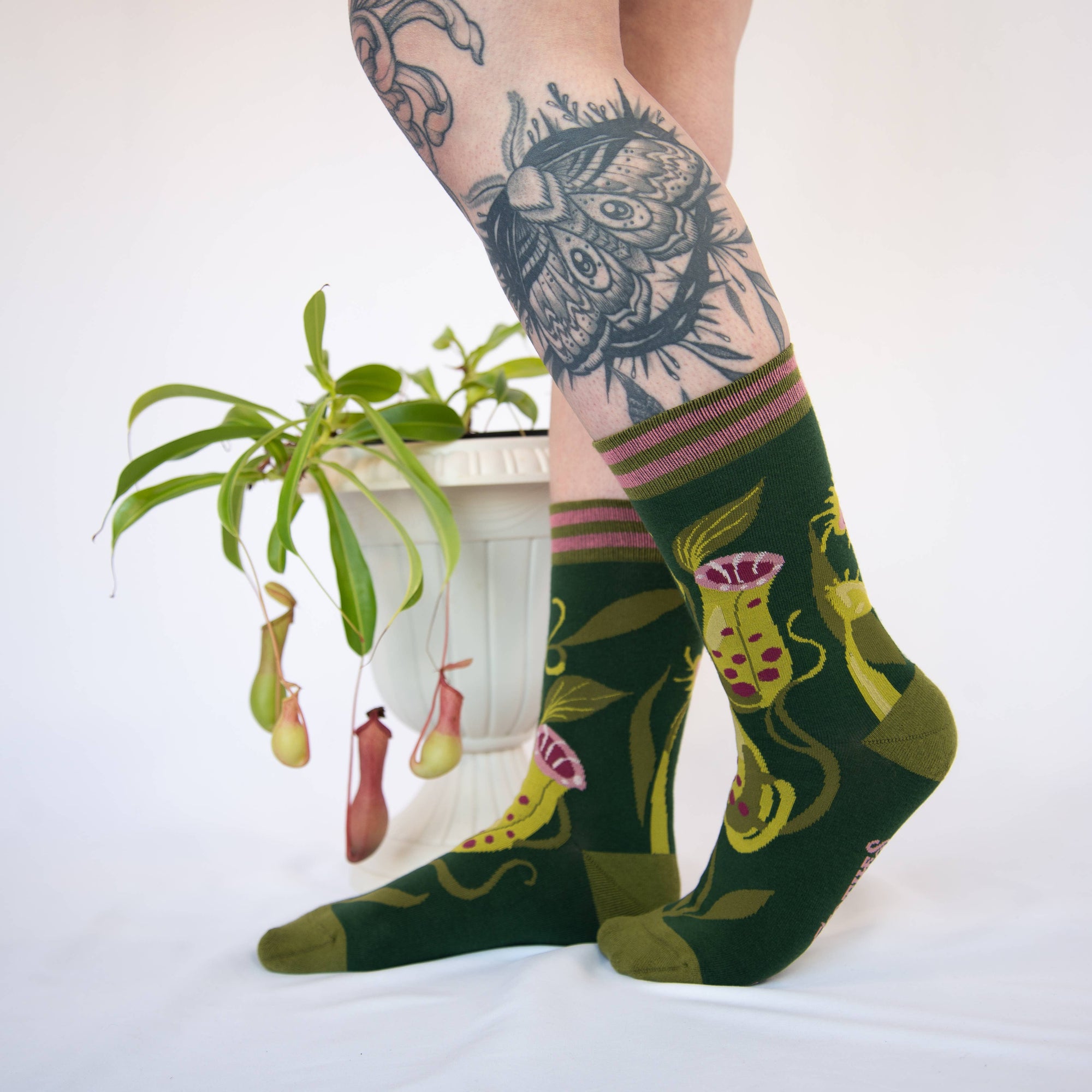 Pitcher Plant Crew Socks